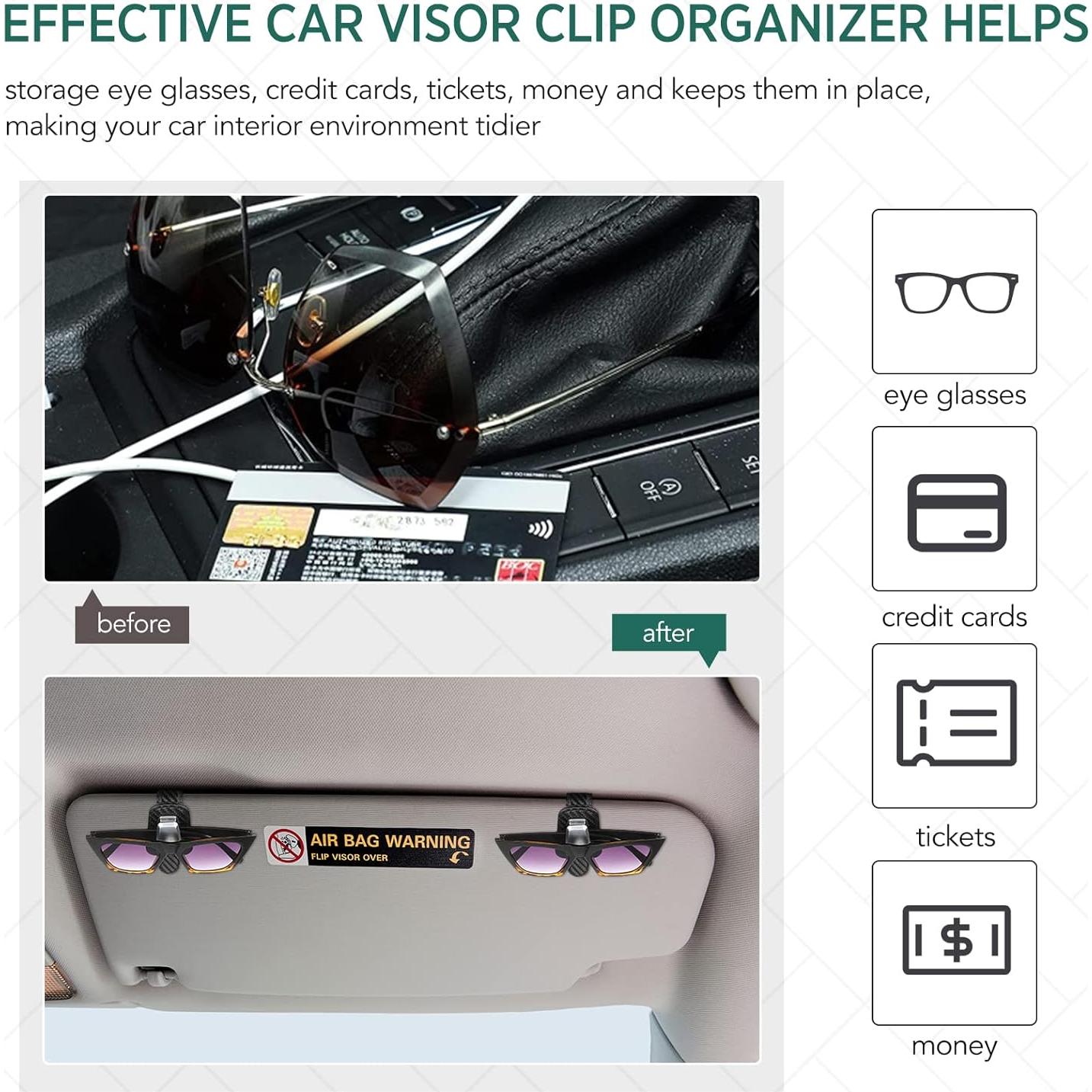 Soporte de Gafas Mudder para Coche Clip Visera Negro