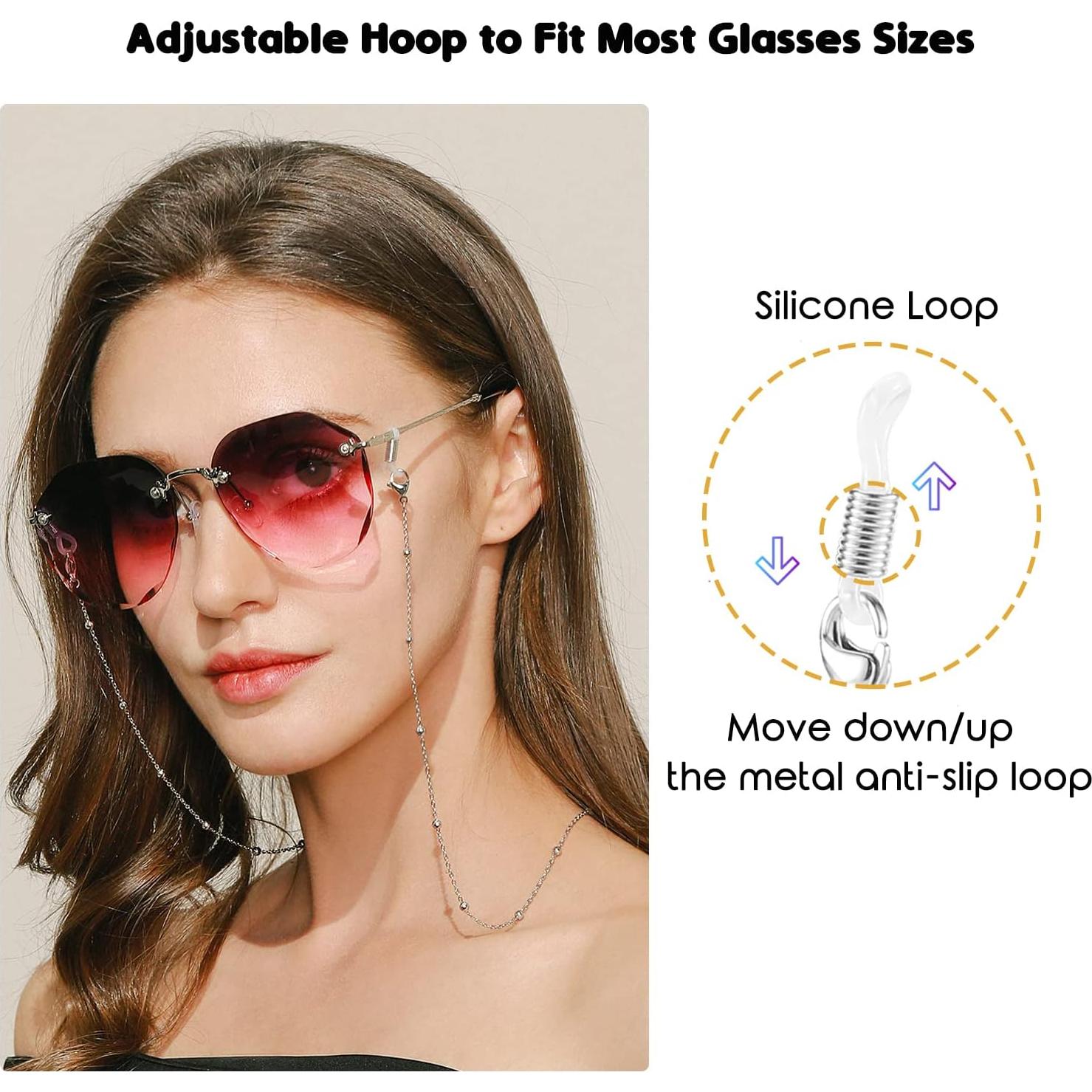 Cadena de Gafas TONY & SANDY para Mujeres, 73.66 cm, Perlas