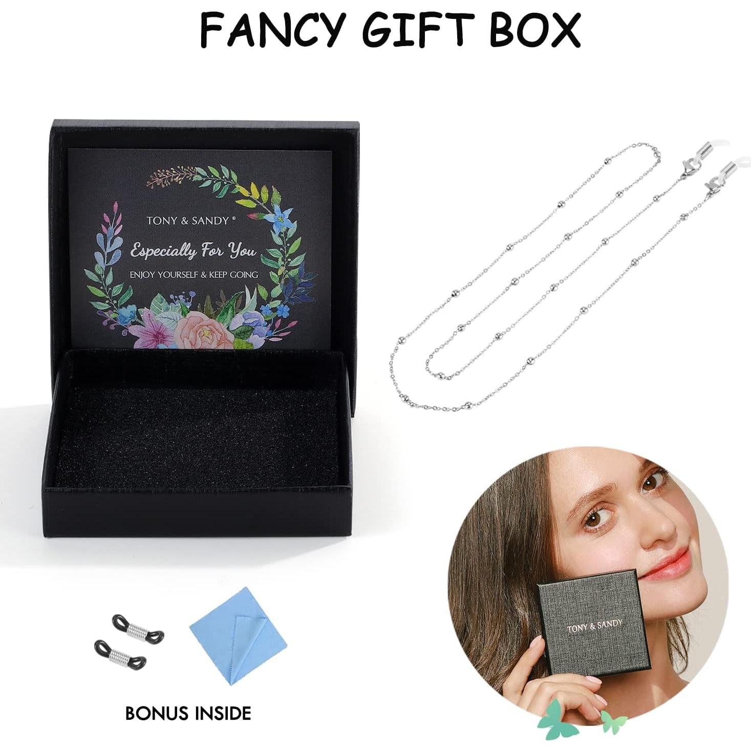 Cadena de Gafas TONY & SANDY para Mujeres, 73.66 cm, Perlas