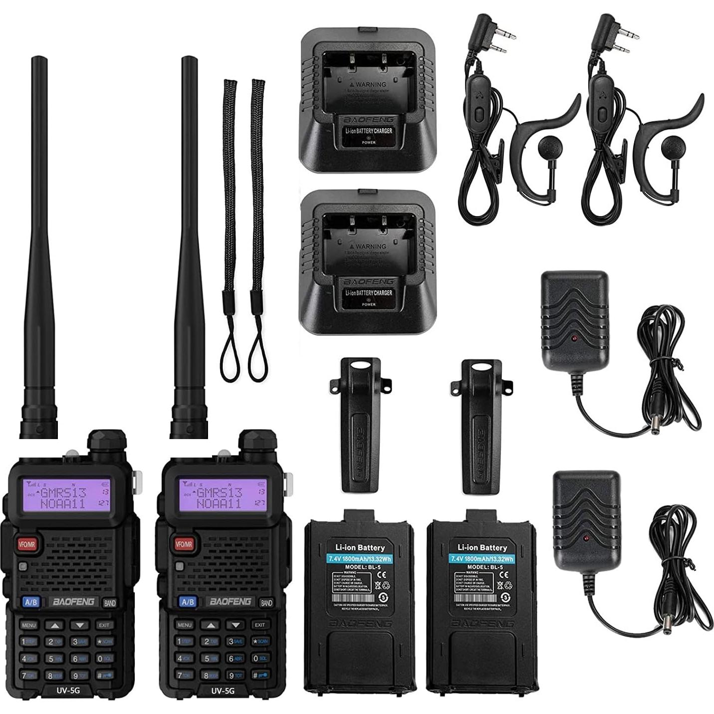 Radio de Dos Vías BAOFENG UV-5G GMRS Paquete de 2