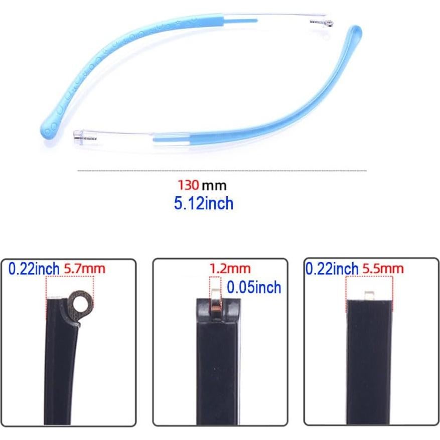 Kit de reparación de gafas JANKY para niños con patas azules