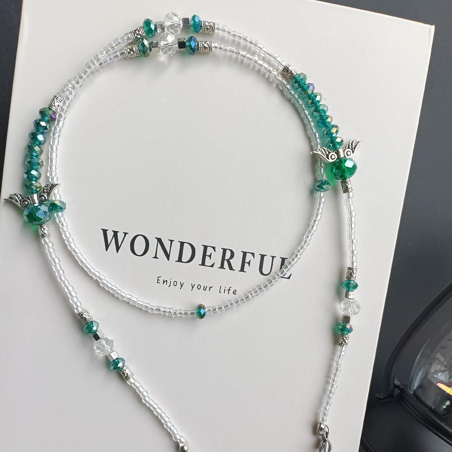 Cadena de Gafas de Perlas Ajustable para Mujeres 72 cm