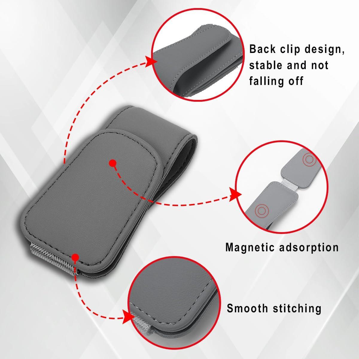 Soporte de Gafas de Sol Honibaoto Magnético 2 Pcs Gris