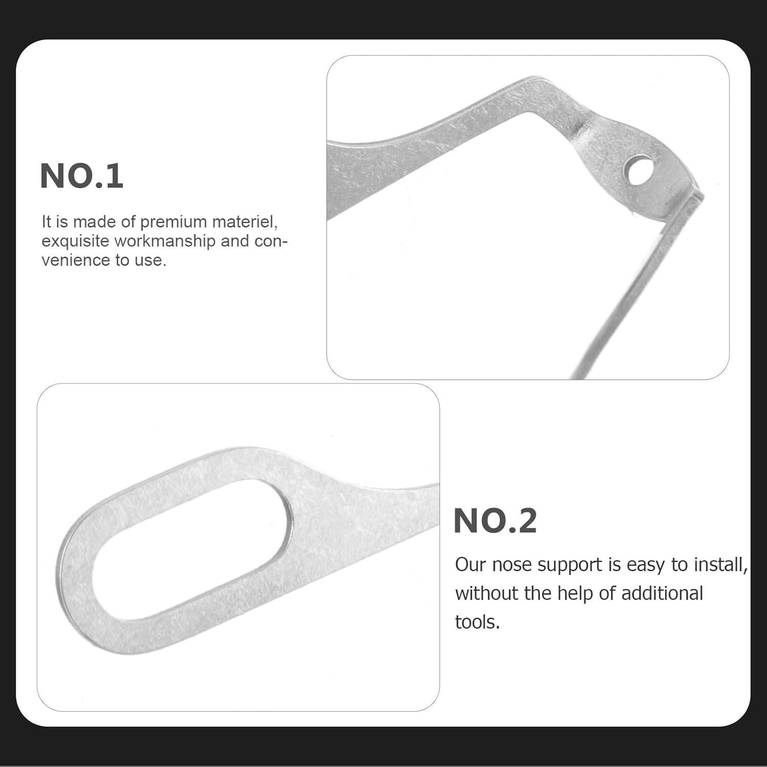 2 Almohadillas para Nariz de Gafas Lurrose Acero Inoxidable