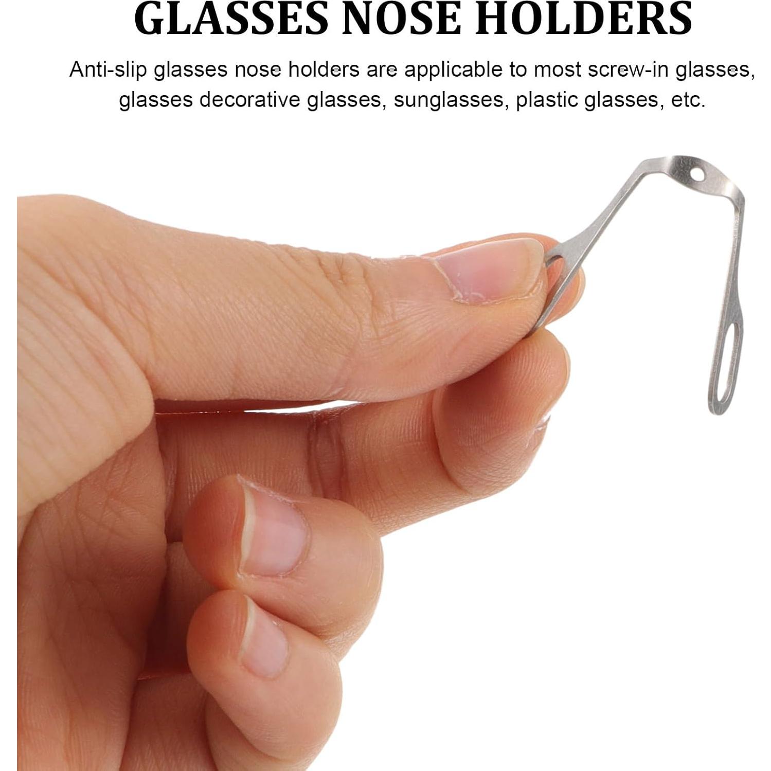 2 Almohadillas para Nariz de Gafas Lurrose Acero Inoxidable