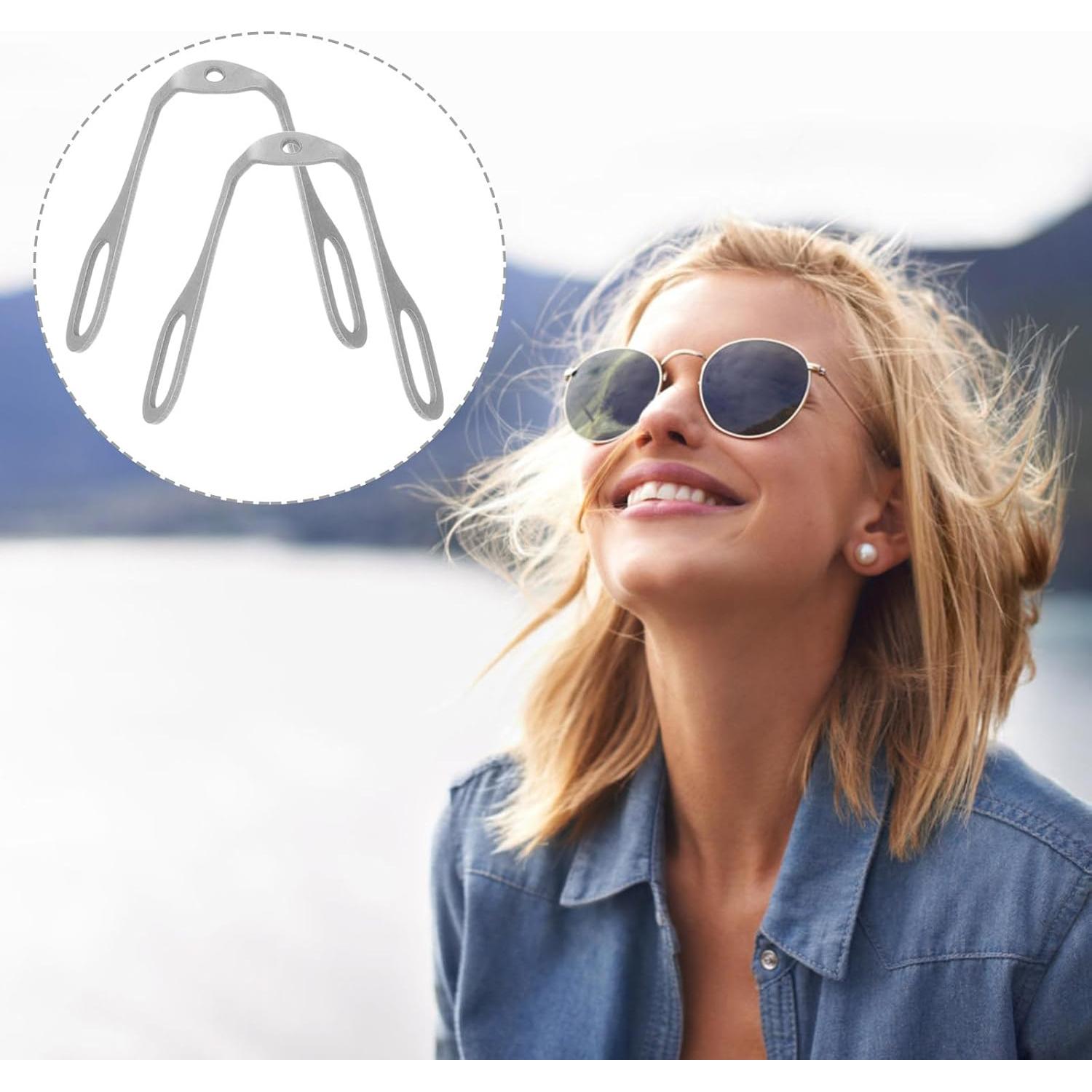 2 Almohadillas para Nariz de Gafas Lurrose Acero Inoxidable