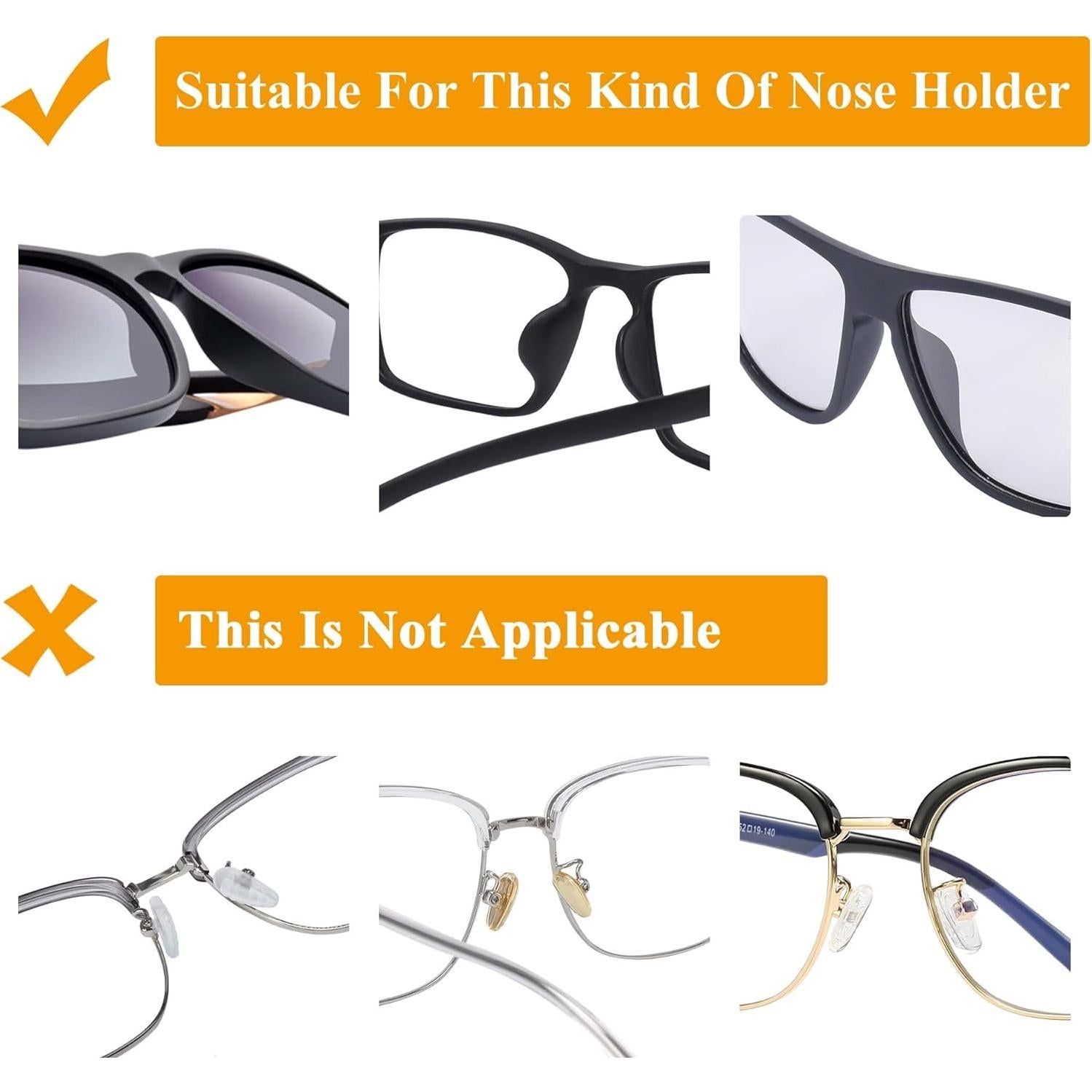 Almohadillas Adhesivas para Gafas SooGree 8 Pares Silicona