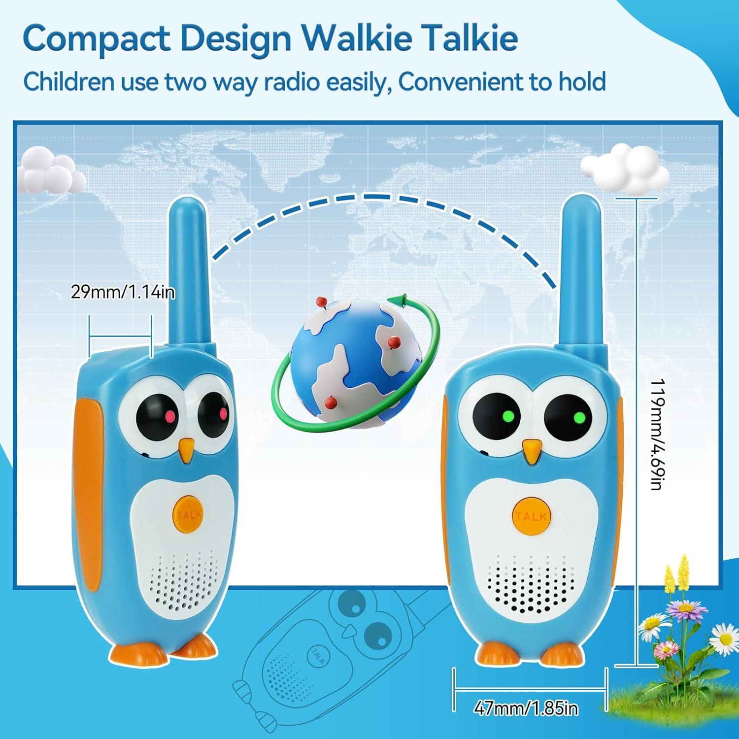 Walkie Talkies Retevis RT30 para Niños, Diseño de Búho