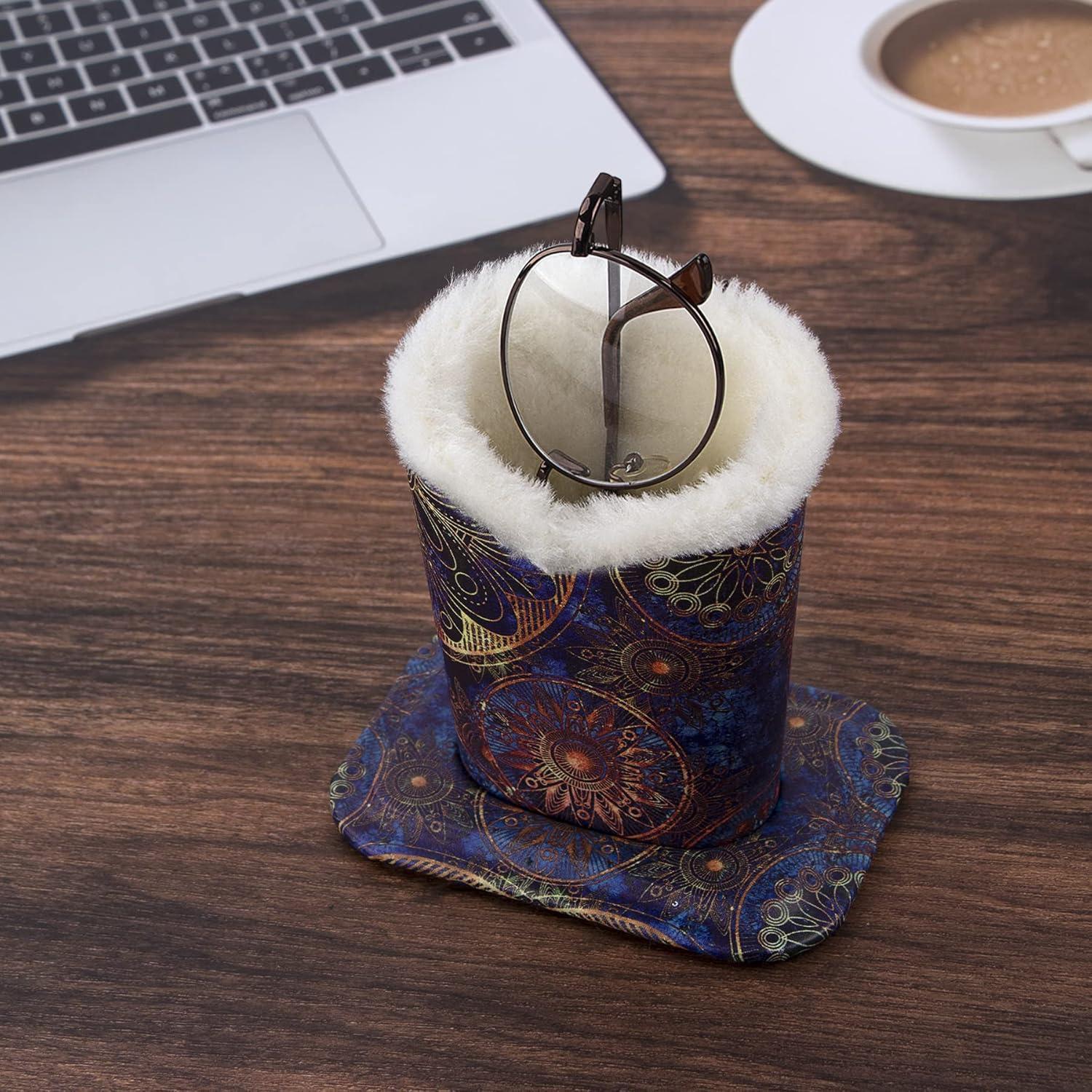 Soporte de Gafas PG6 de Peluche Suave Color Azul