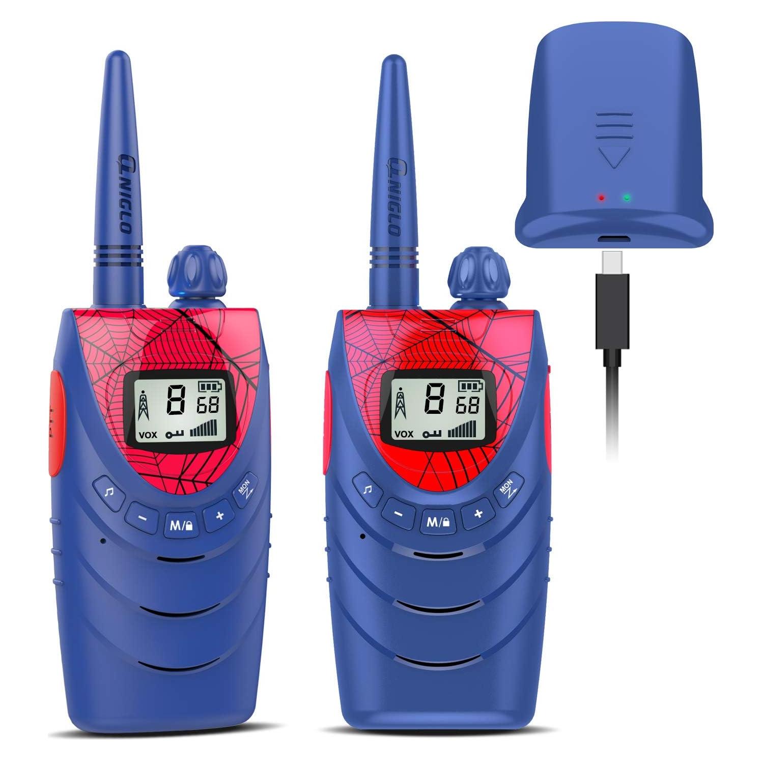 Walkie Talkies Recargables QNIGLO 2 Paquete 22 Canales