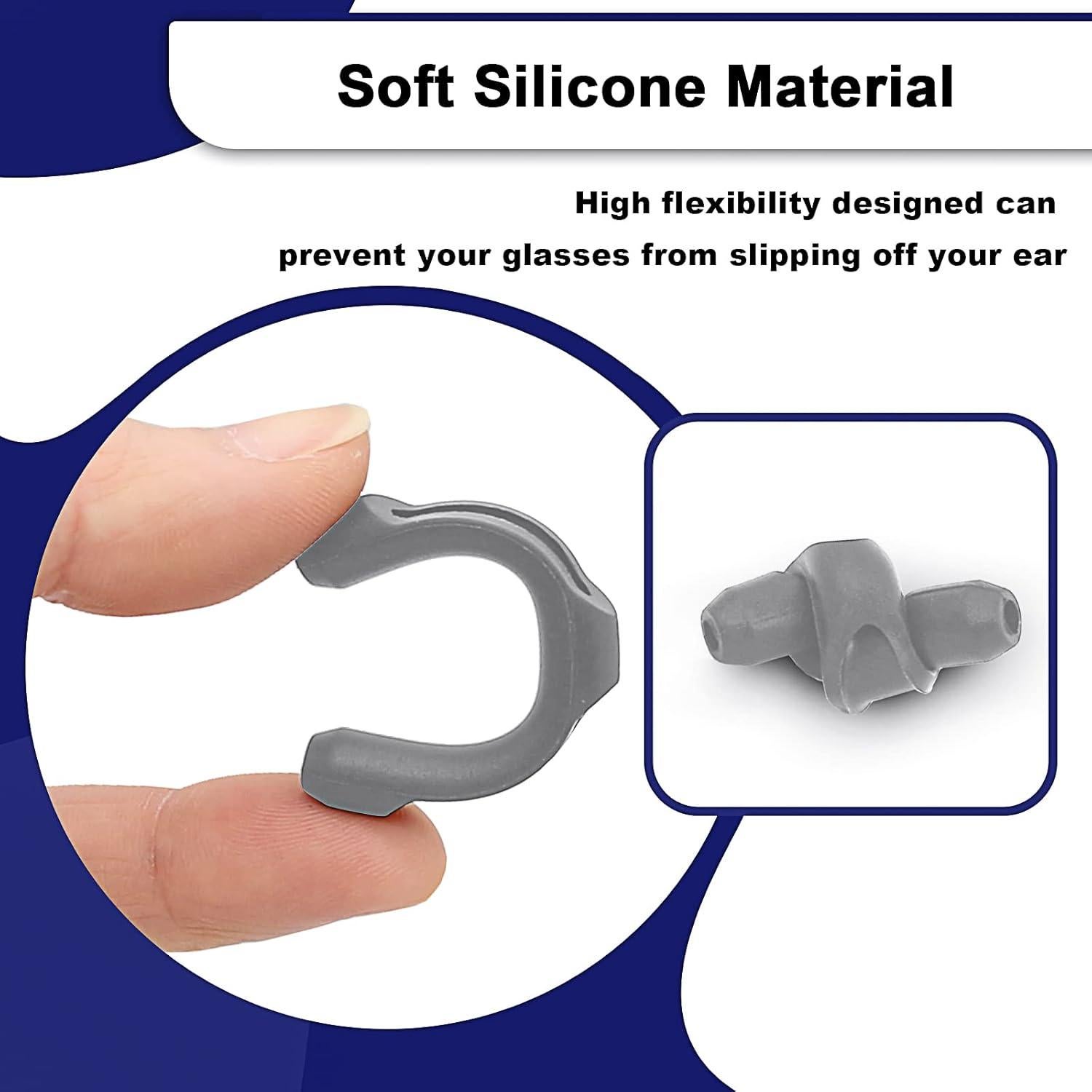 Mangas de agarre para gafas 8 pares Silicona Antideslizante