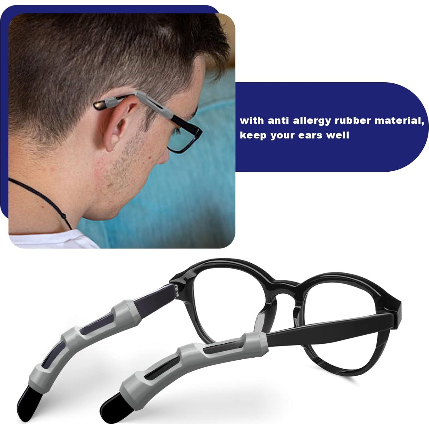 Mangas de agarre para gafas 8 pares Silicona Antideslizante