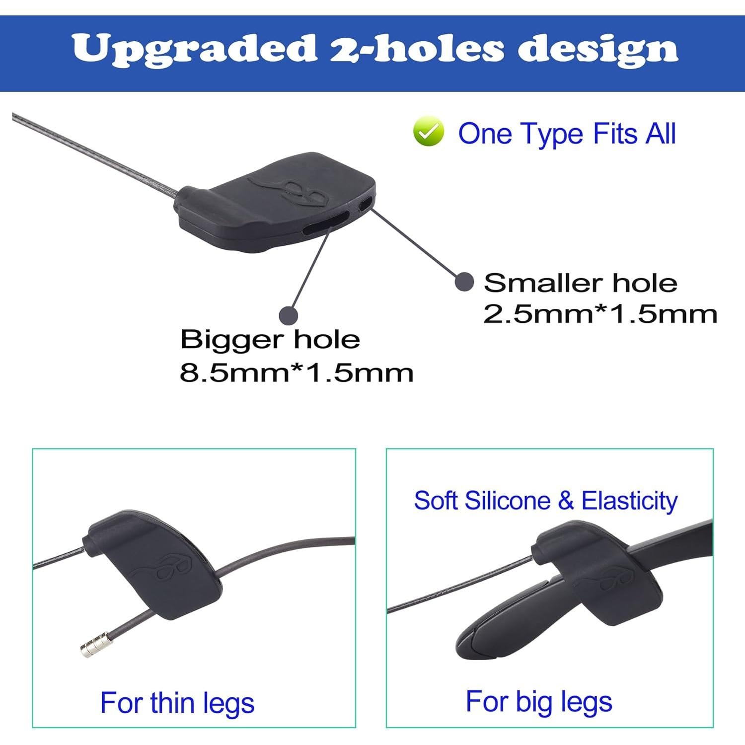 Correa Ajustable para Gafas Omnful - Negro 1 pieza