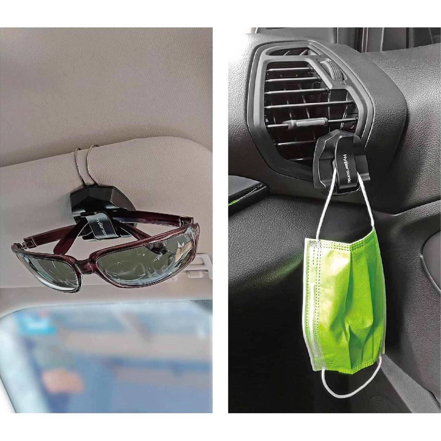 Soporte de Gafas Hypersonic para Coche Clip Visera Negro