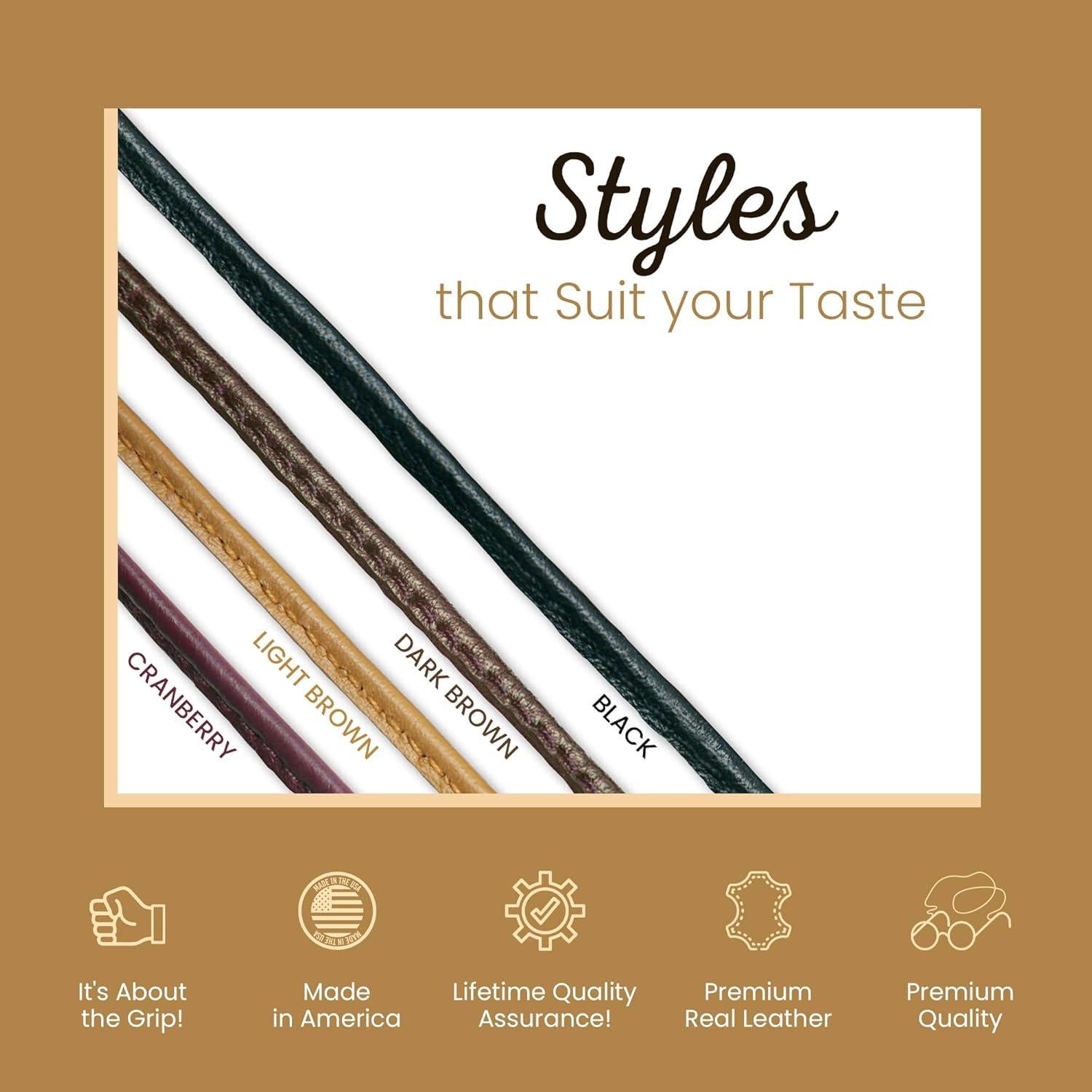 Retenedor de Gafas Peeper Keepers 2pk Cuero Marrón Claro