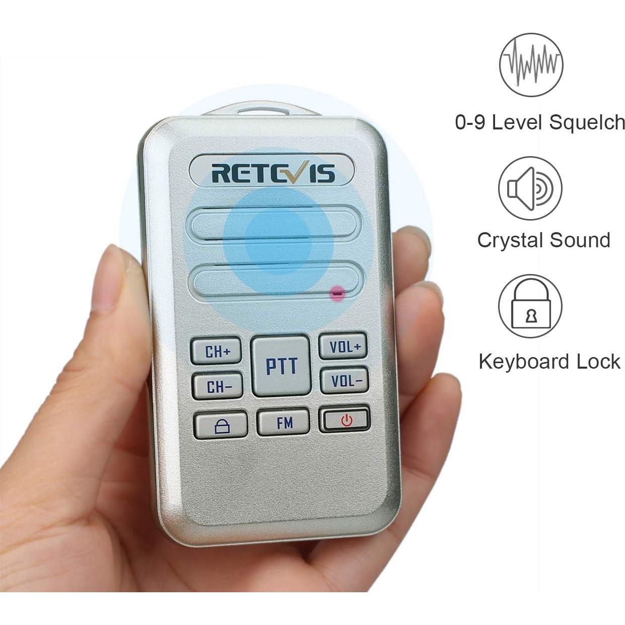 Walkie Talkies Retevis RT20 Compactos para Adultos - 2 Vías, Sonido Alto, 3 Paquete