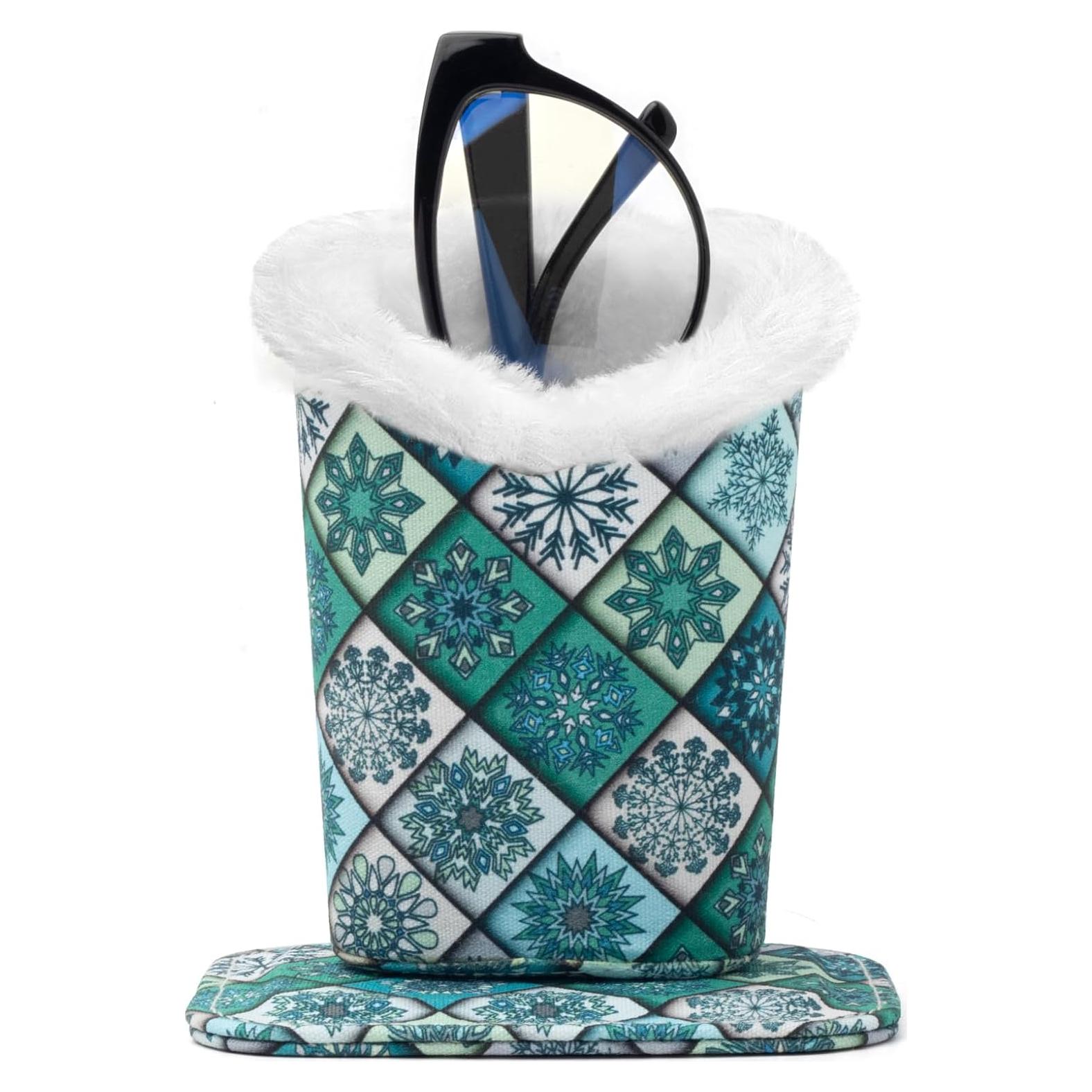 Soporte para Gafas Face Shadow Verde a Cuadros Magnético