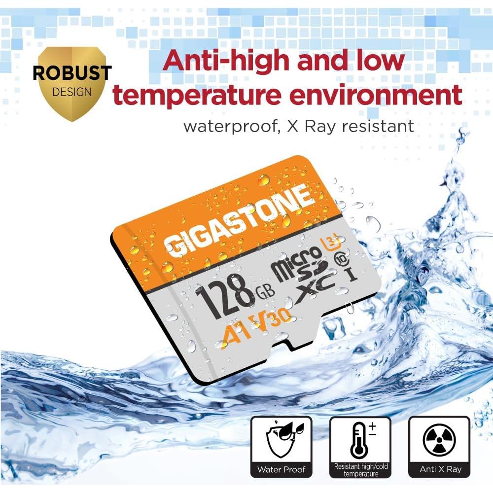Tarjeta Micro SD 128GB Gigastone A1 V30 4K UHS-I Clase 10