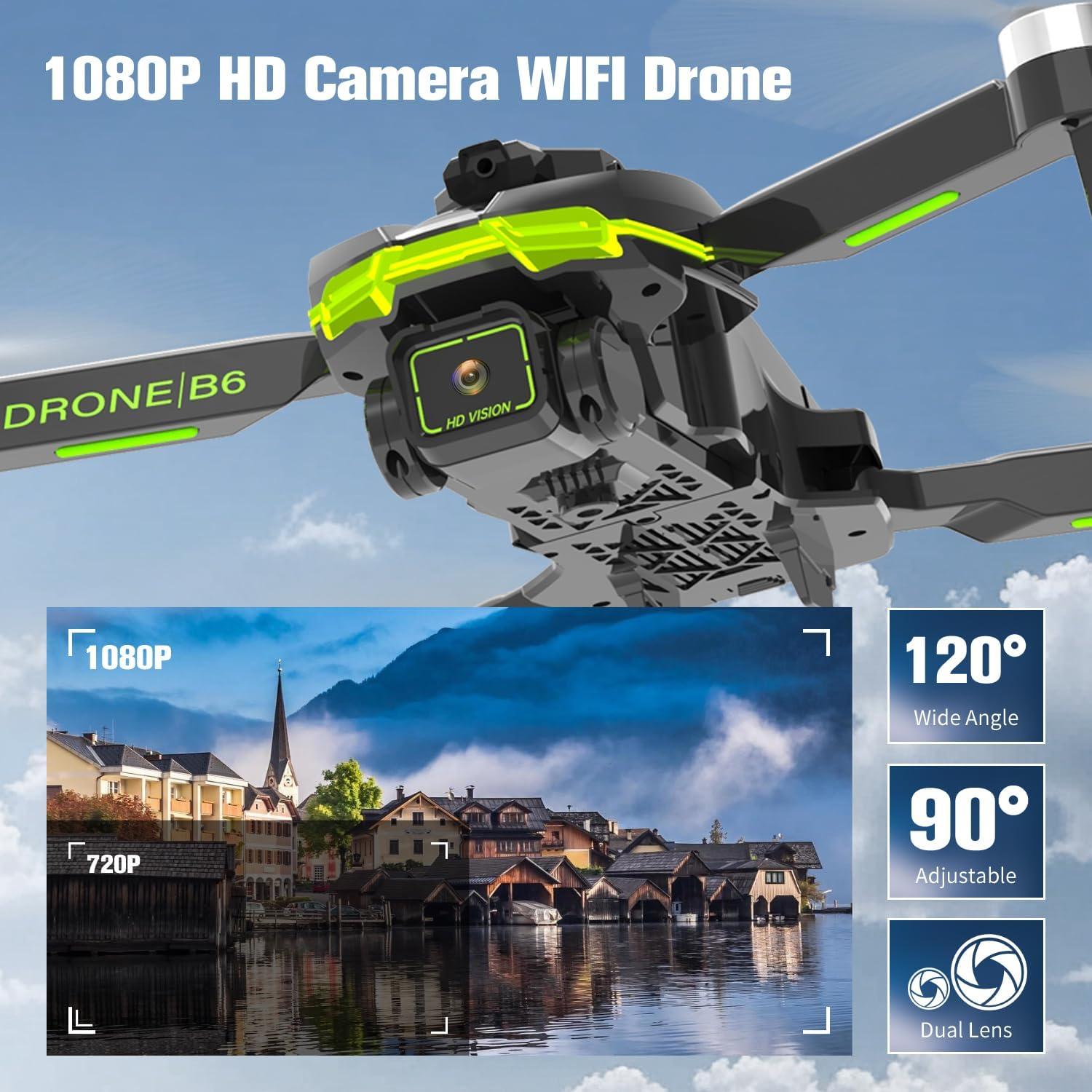 Dron HURSVIE B6 Plegable con Cámara 4K y 40 Min Vuelo