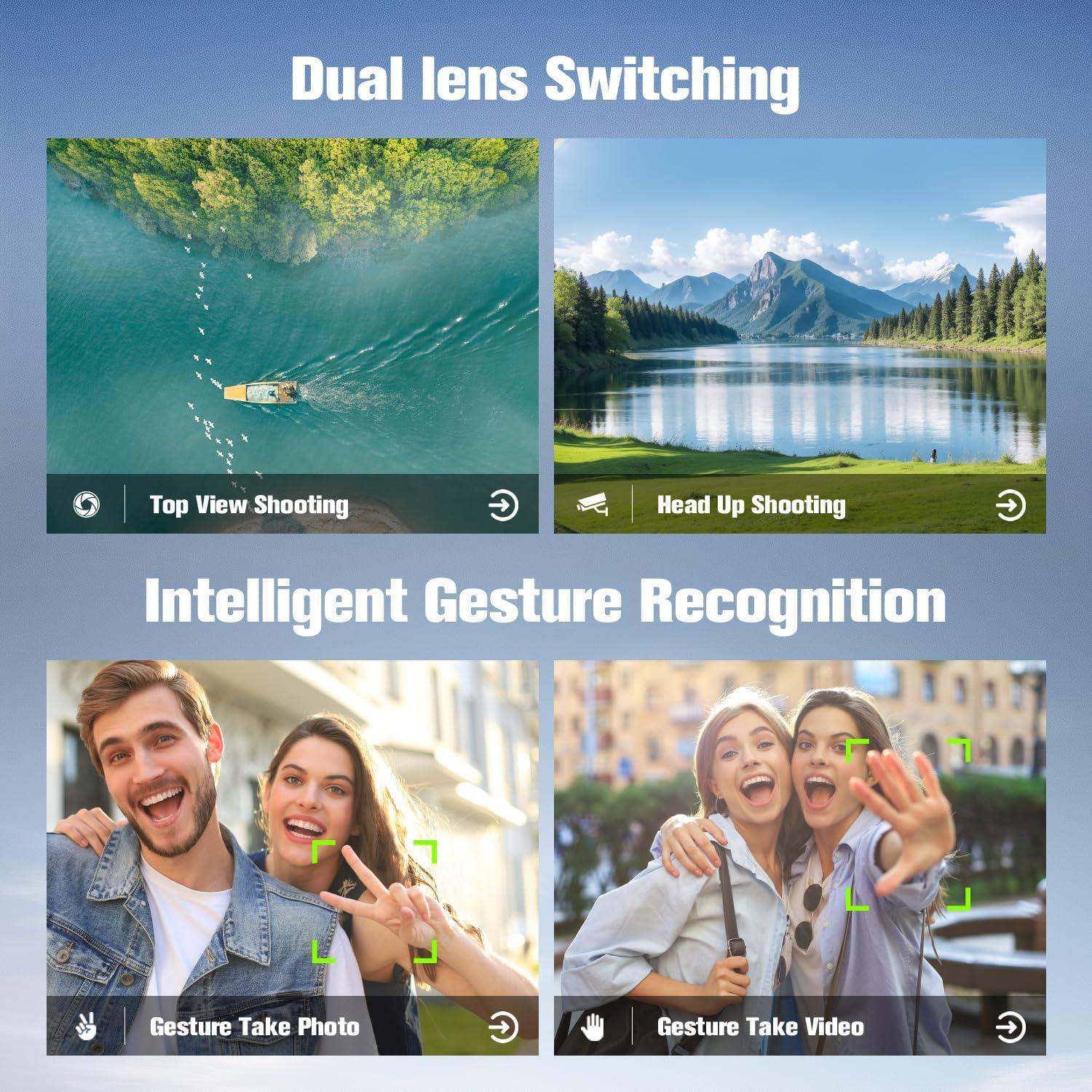 Dron HURSVIE B6 Plegable con Cámara 4K y 40 Min Vuelo