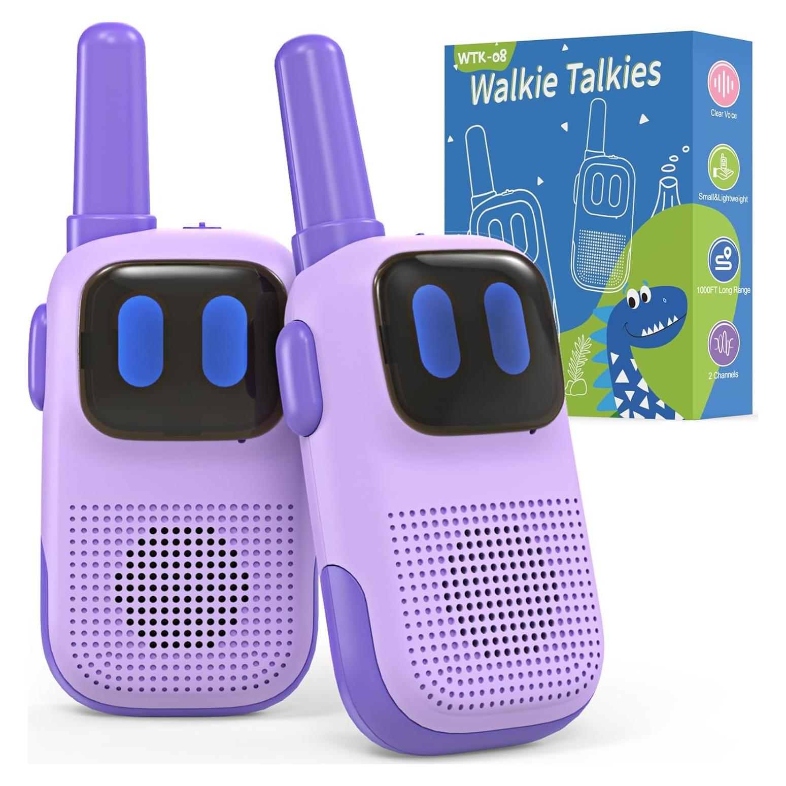 Walkie Talkies Holiky para Niños 2 Paquetes 1000FT