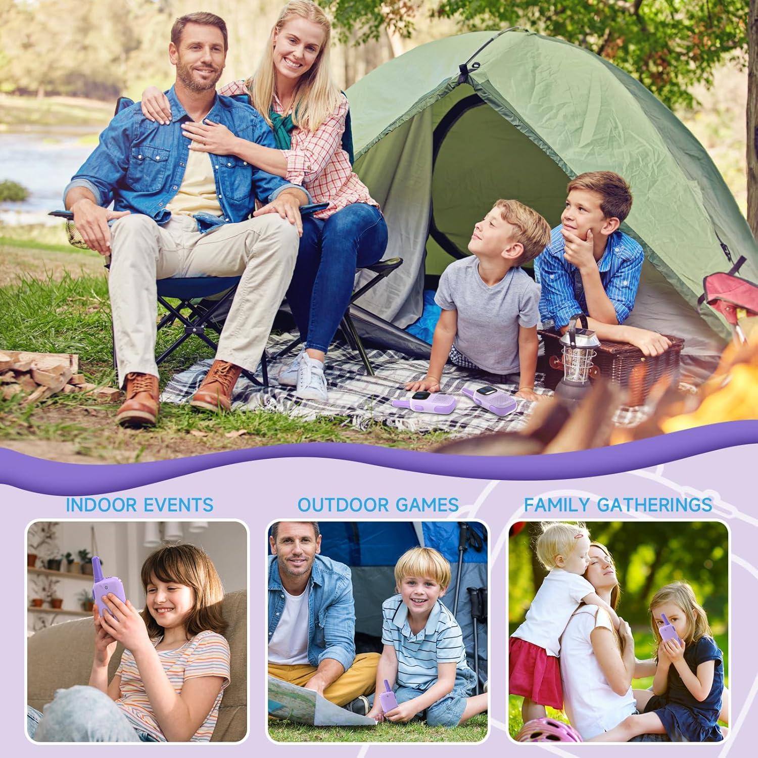 Walkie Talkies Holiky para Niños 2 Paquetes 1000FT