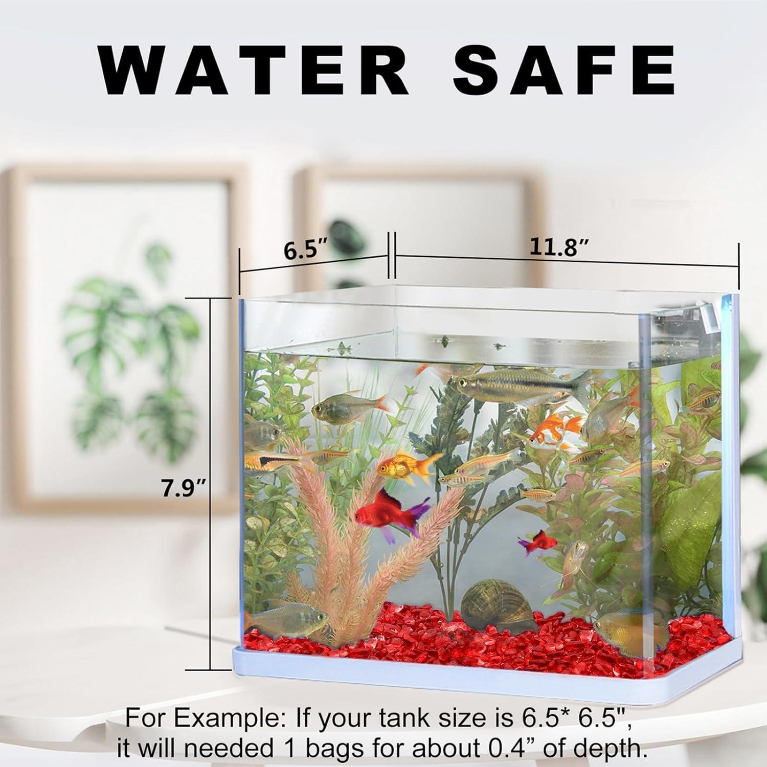 Keedolla Rocas de Acuario 1.43kg Vidrio Rojo Decoración