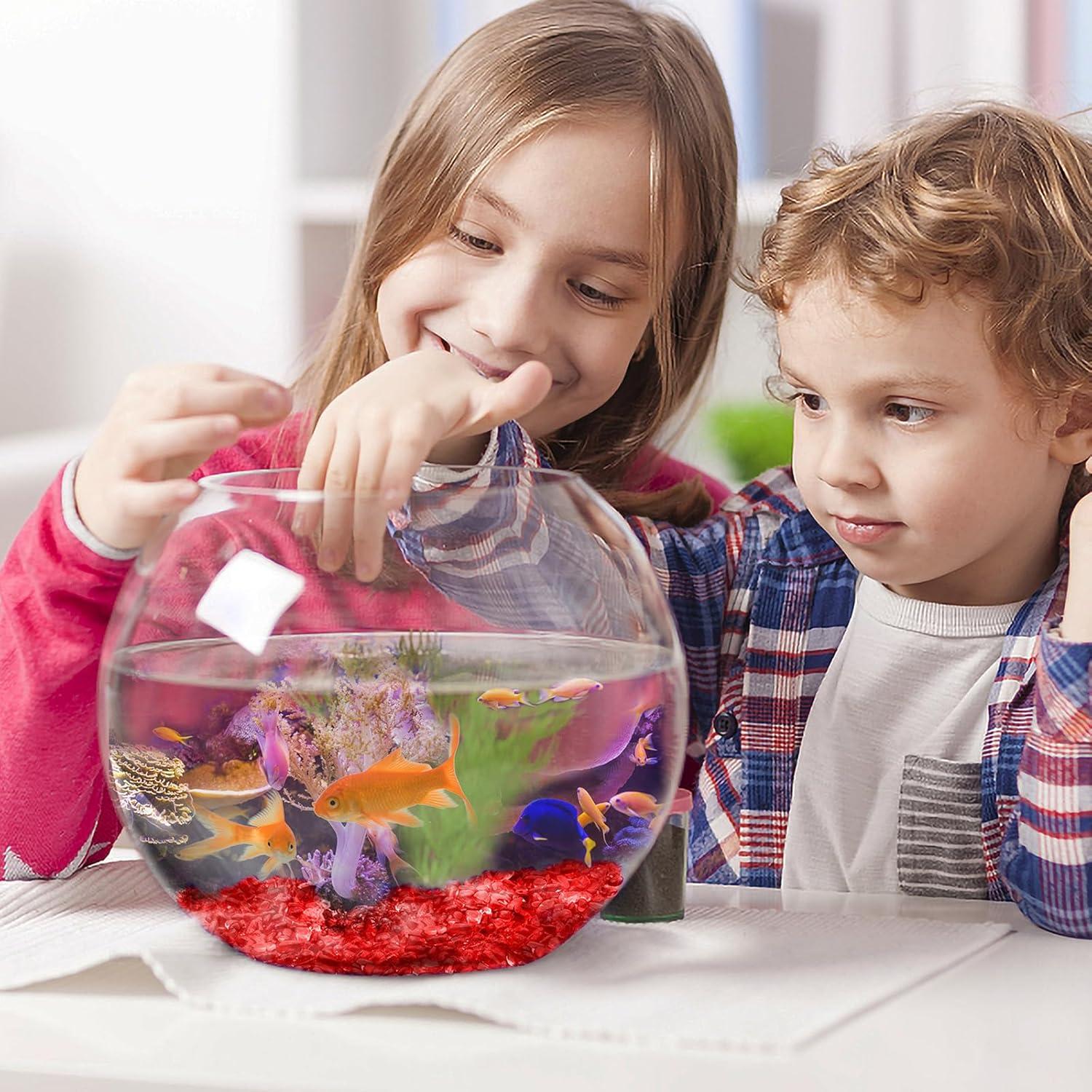 Keedolla Rocas de Acuario 1.43kg Vidrio Rojo Decoración