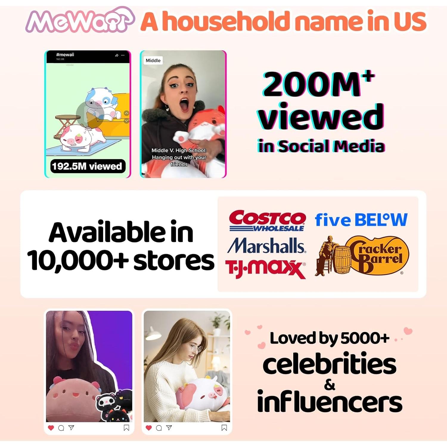 Peluche Capibara Mewaii 50cm Suave Almohada Corporal