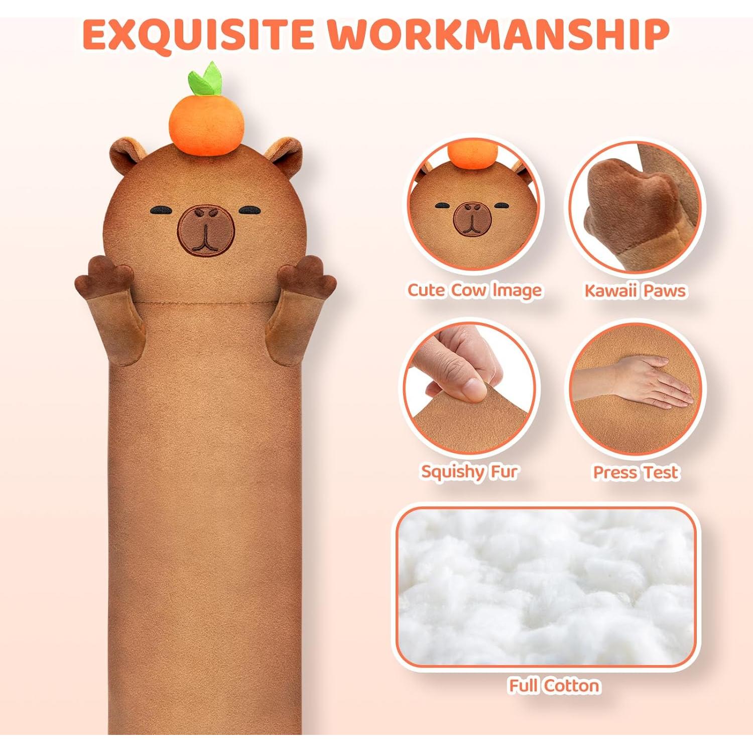 Peluche Capibara Mewaii 50cm Suave Almohada Corporal