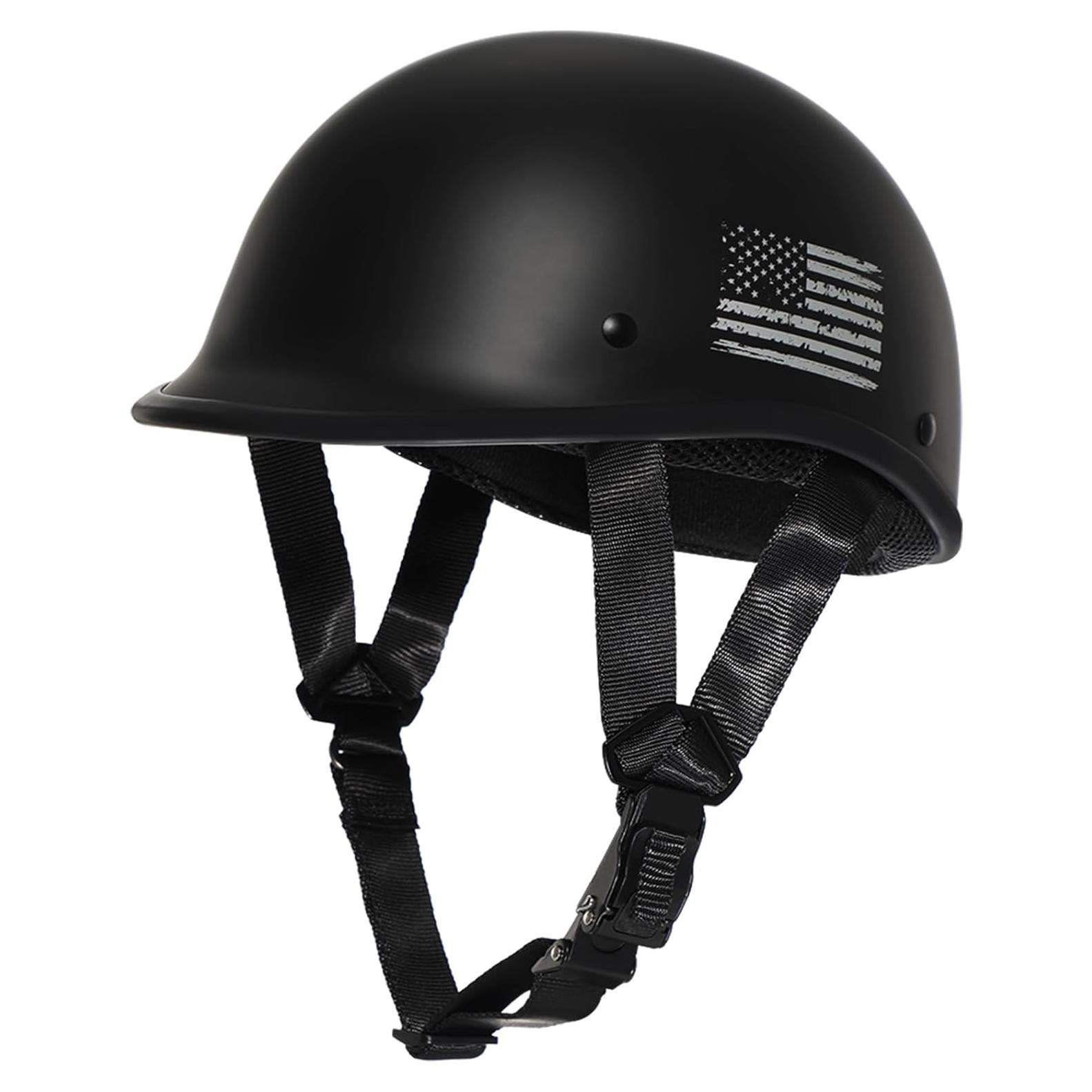 Casco de Moto TRIANGLE H01 Half Face Negro y Blanco