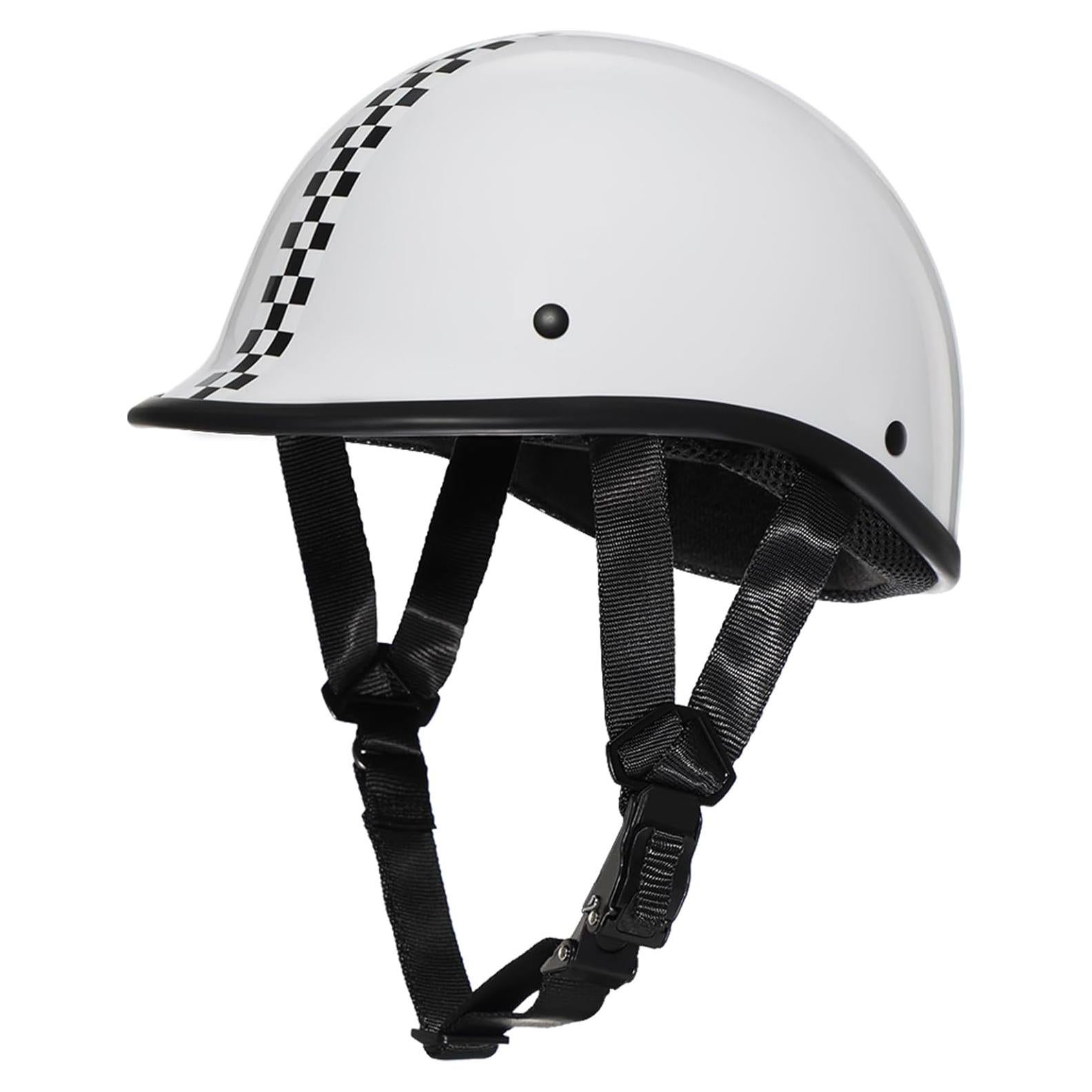 Casco de Moto TRIANGLE H01 Half Face Blanco Brillante