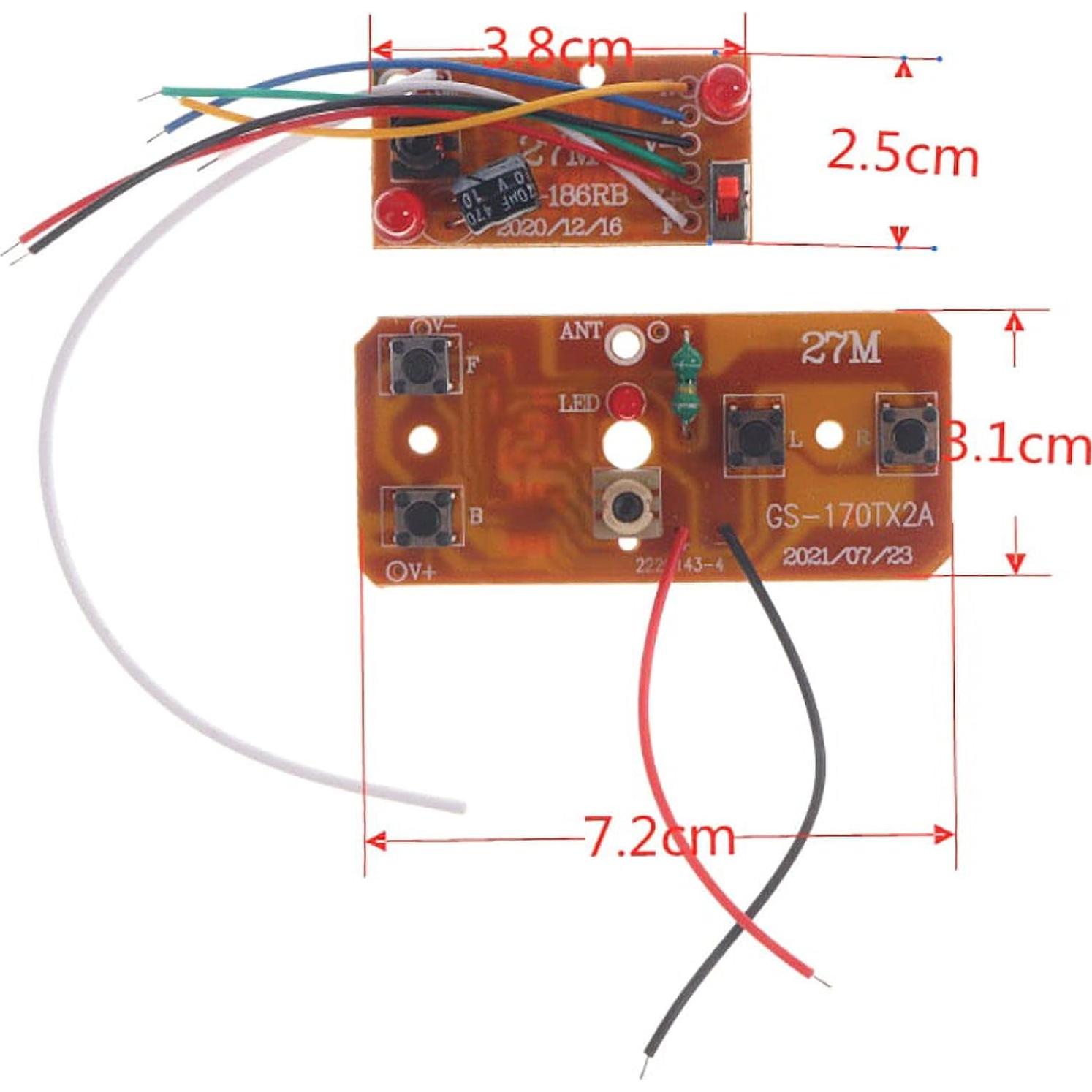 Kit de Control Remoto Bidireccional Jowxsx 2 Piezas 27MHz