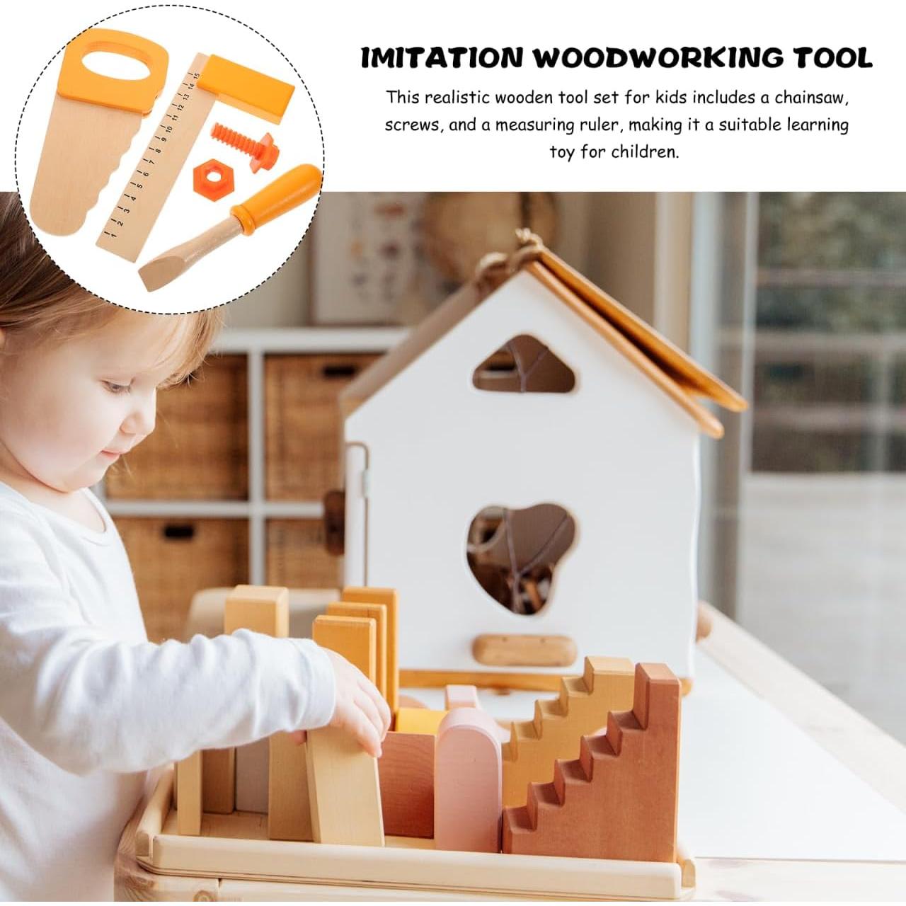 Juego de Herramientas de Carpintero de Madera BESTonZON 17.5cm