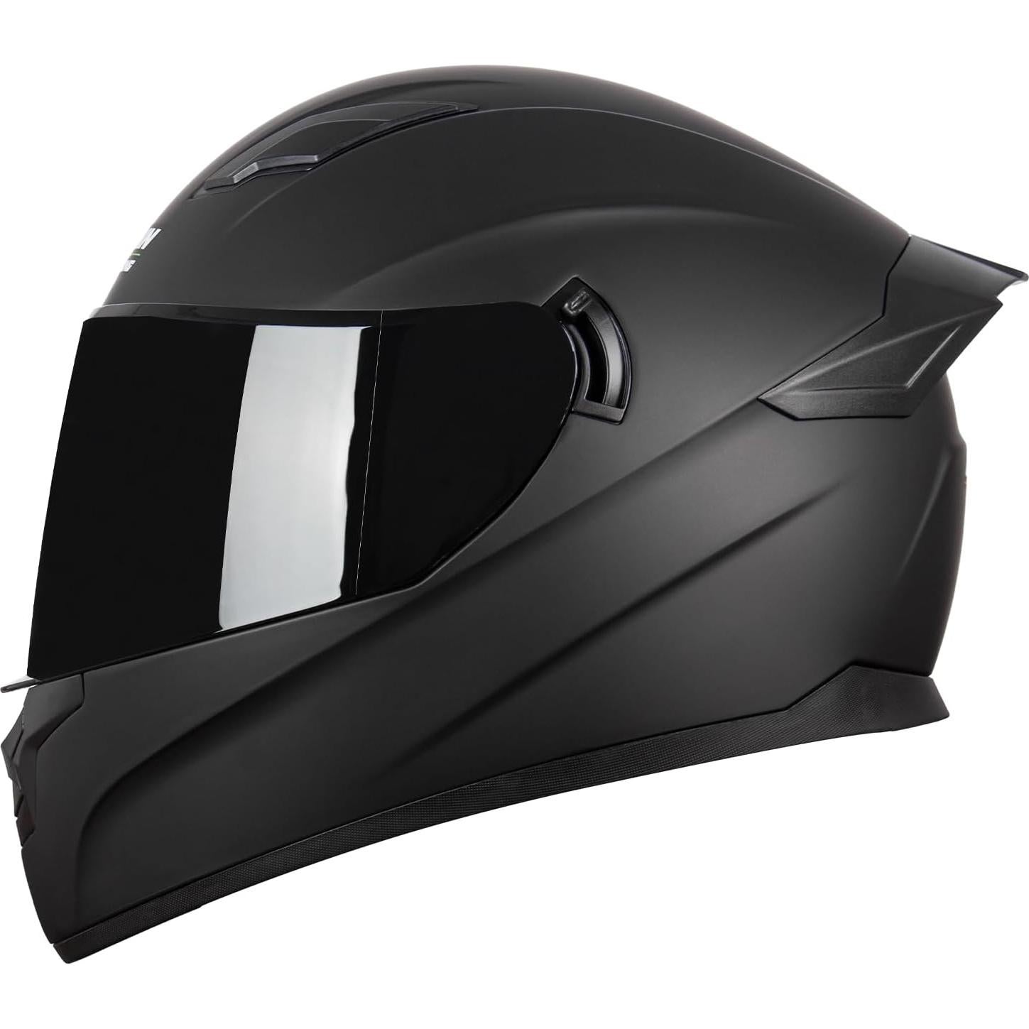 Casco de motocicleta Crown Racing F-700 Fibra Carbono Mediano