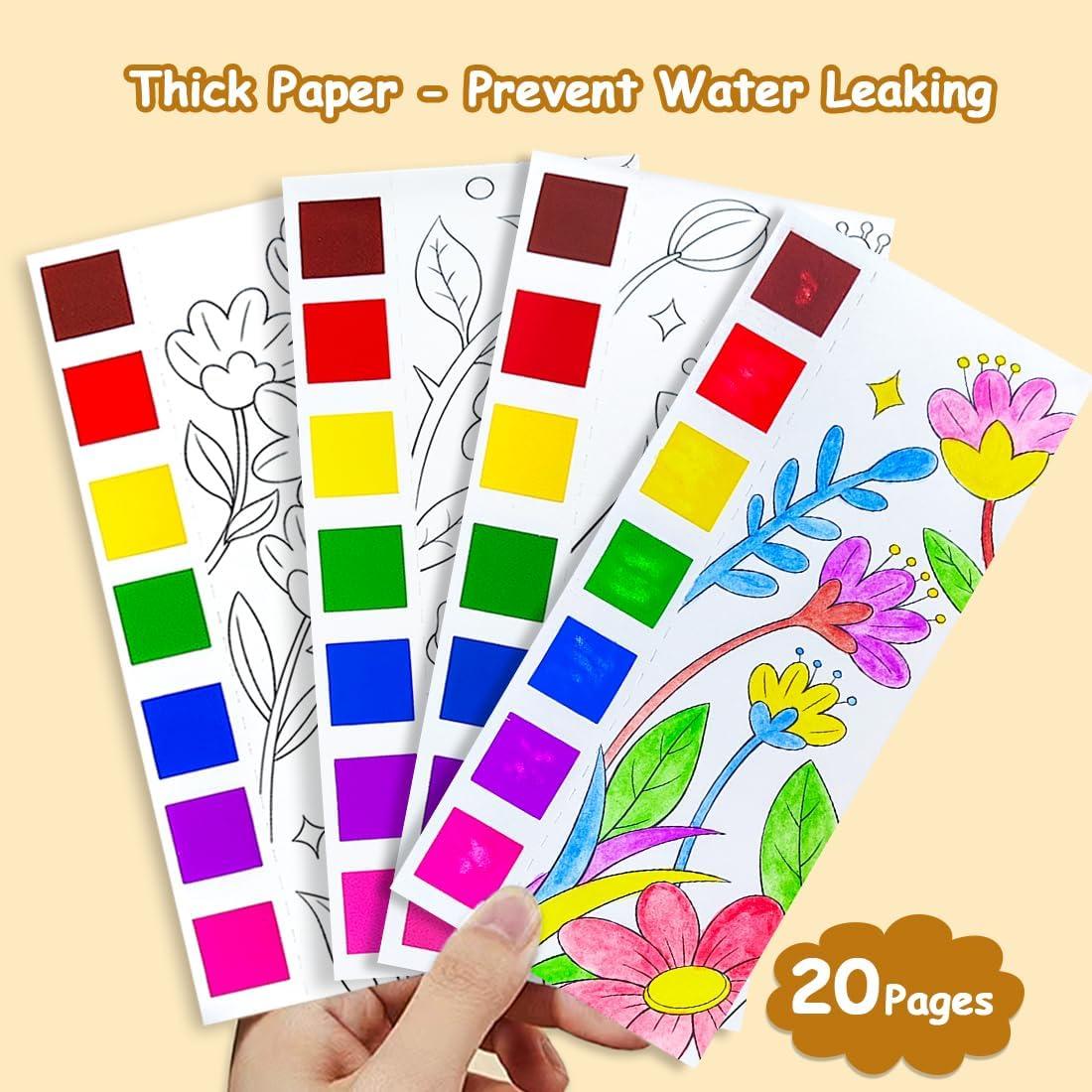 Libro de Colorear Acuarela JZILU para Niños 4-8 Años