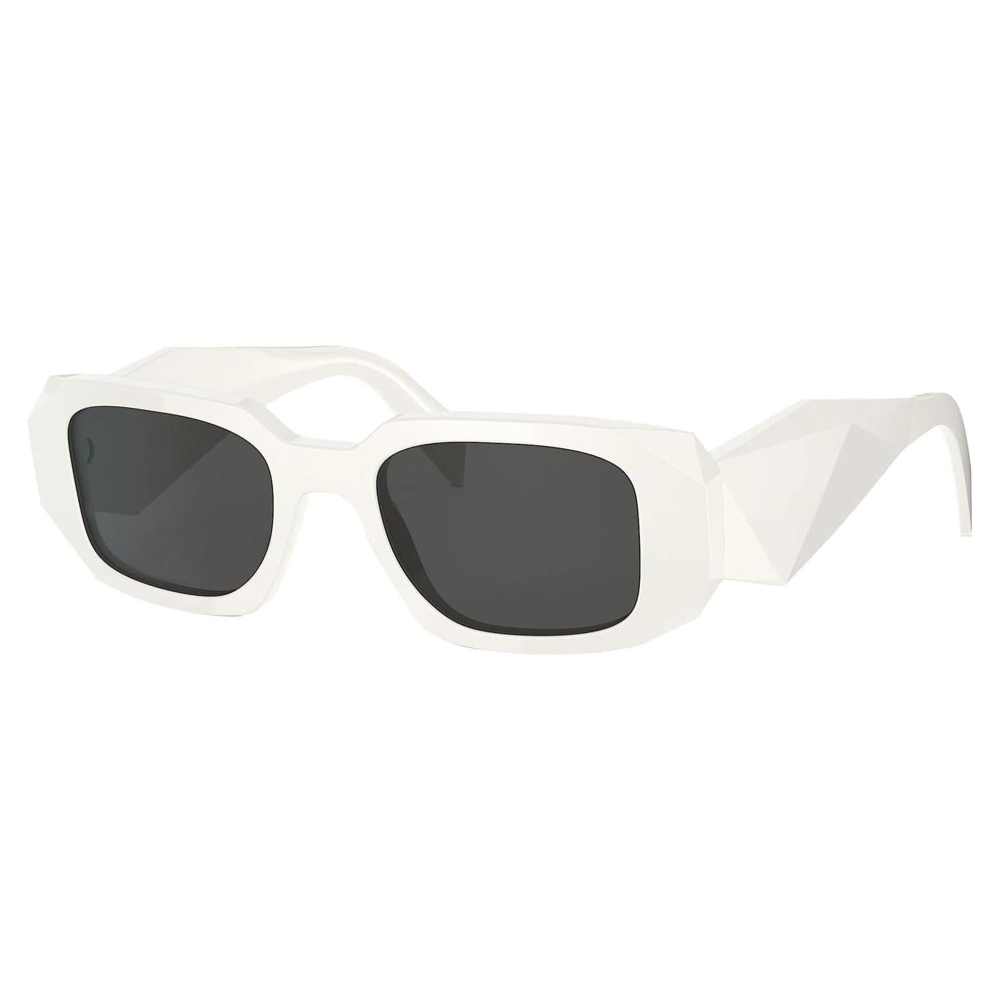 Gafas de Sol Rectangulares BUTABY Marco Blanco Lente Gris