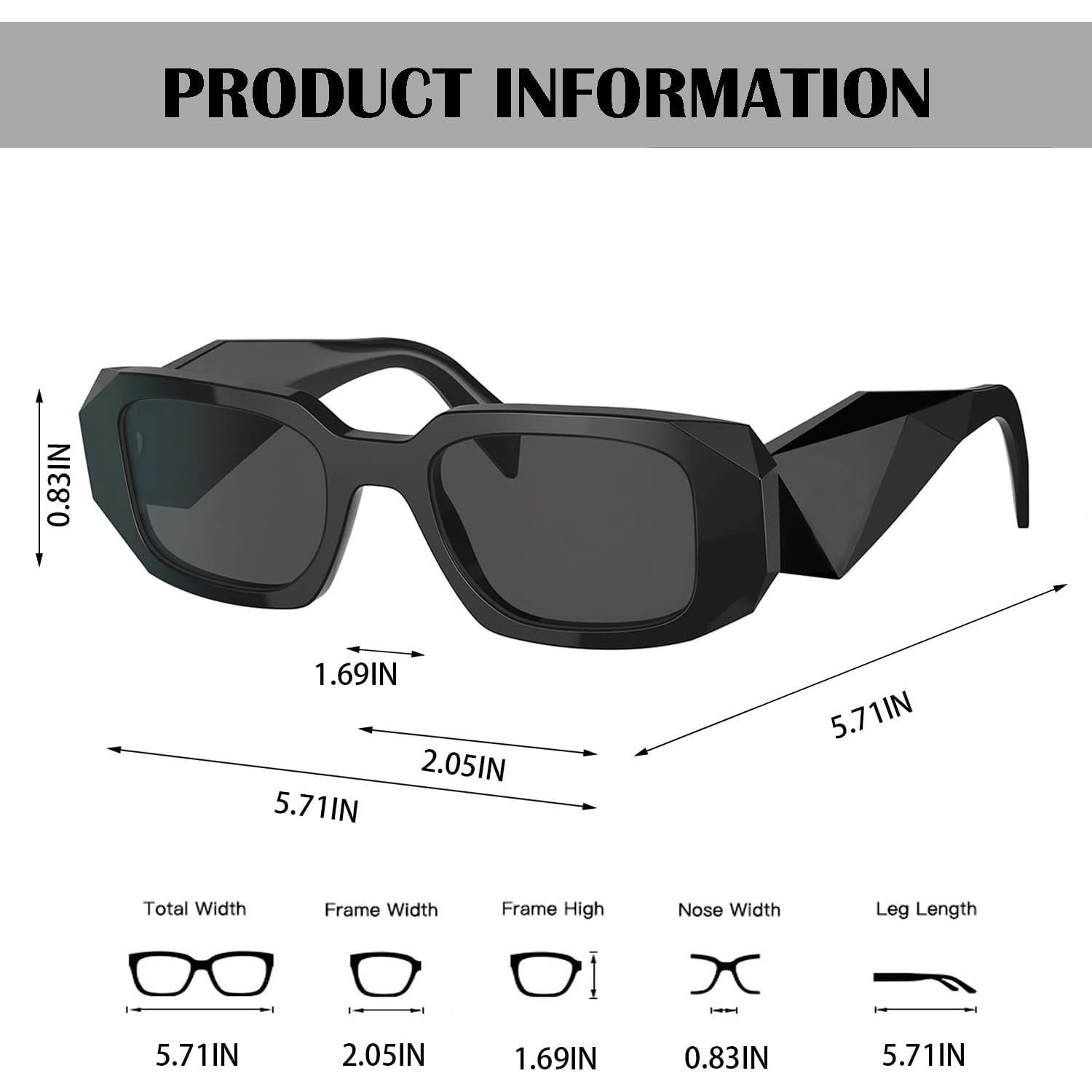 Gafas de Sol Rectangulares BUTABY UV400 Moda Unisex