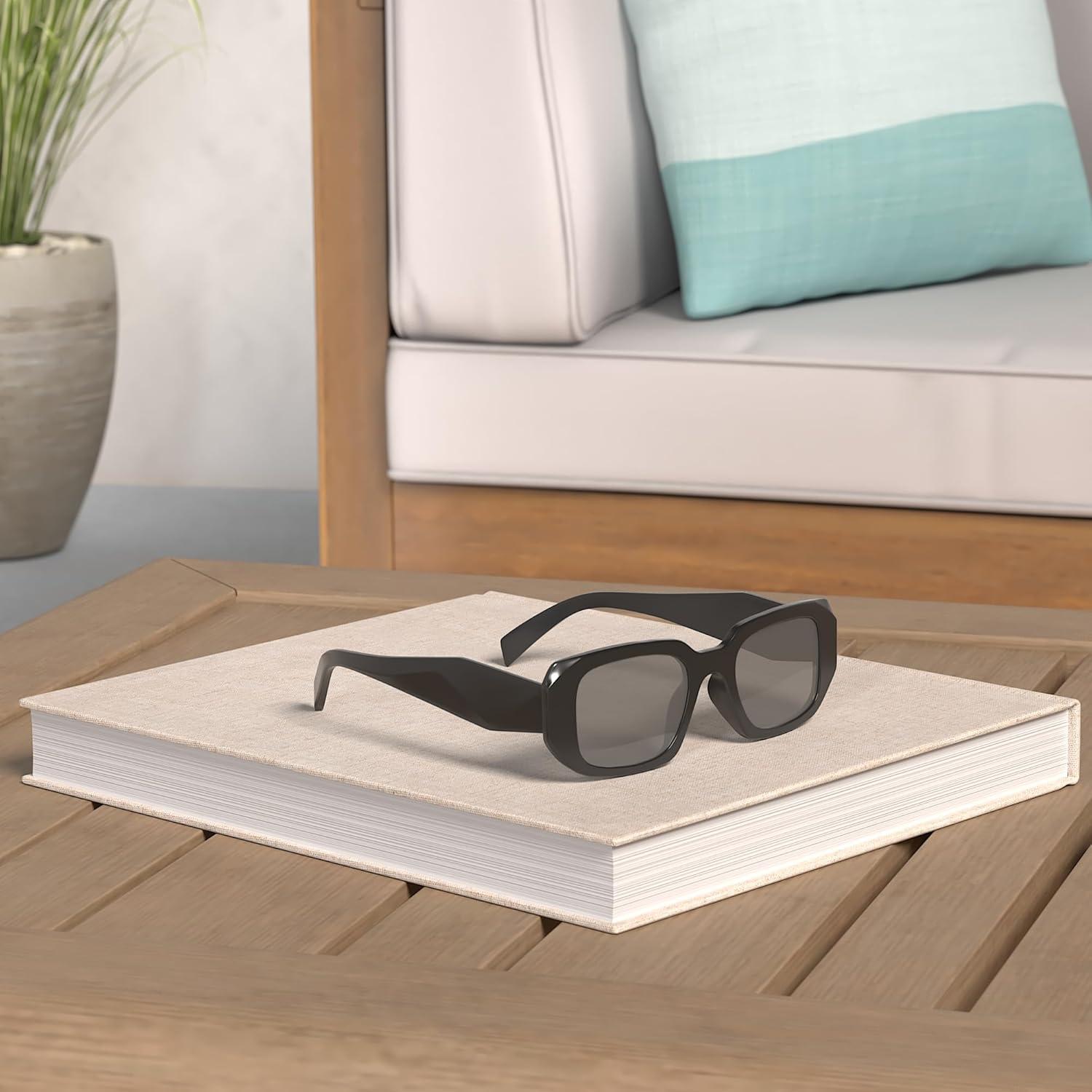 Gafas de Sol Rectangulares BUTABY Marco Negro Lente Gris