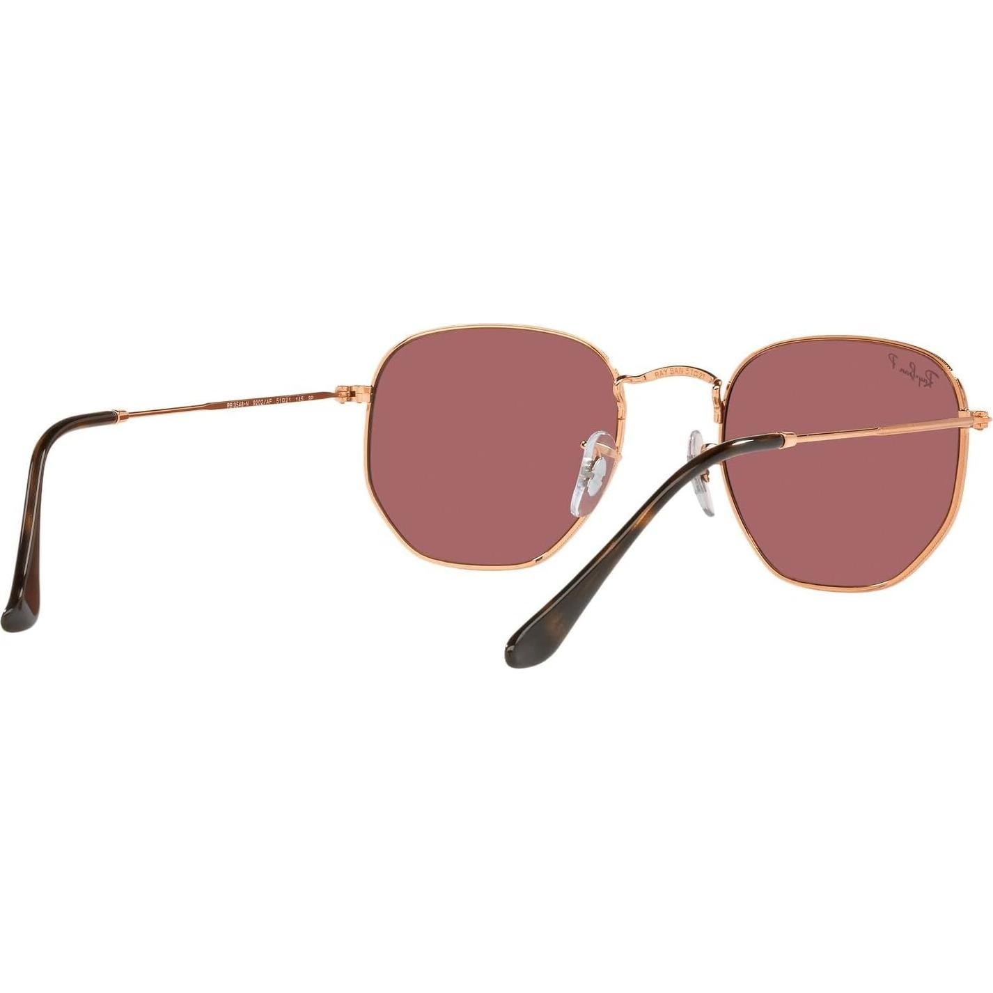 Gafas de sol Ray-Ban RB3548N Hexagonal 51mm Oro Rosa/Púrpura