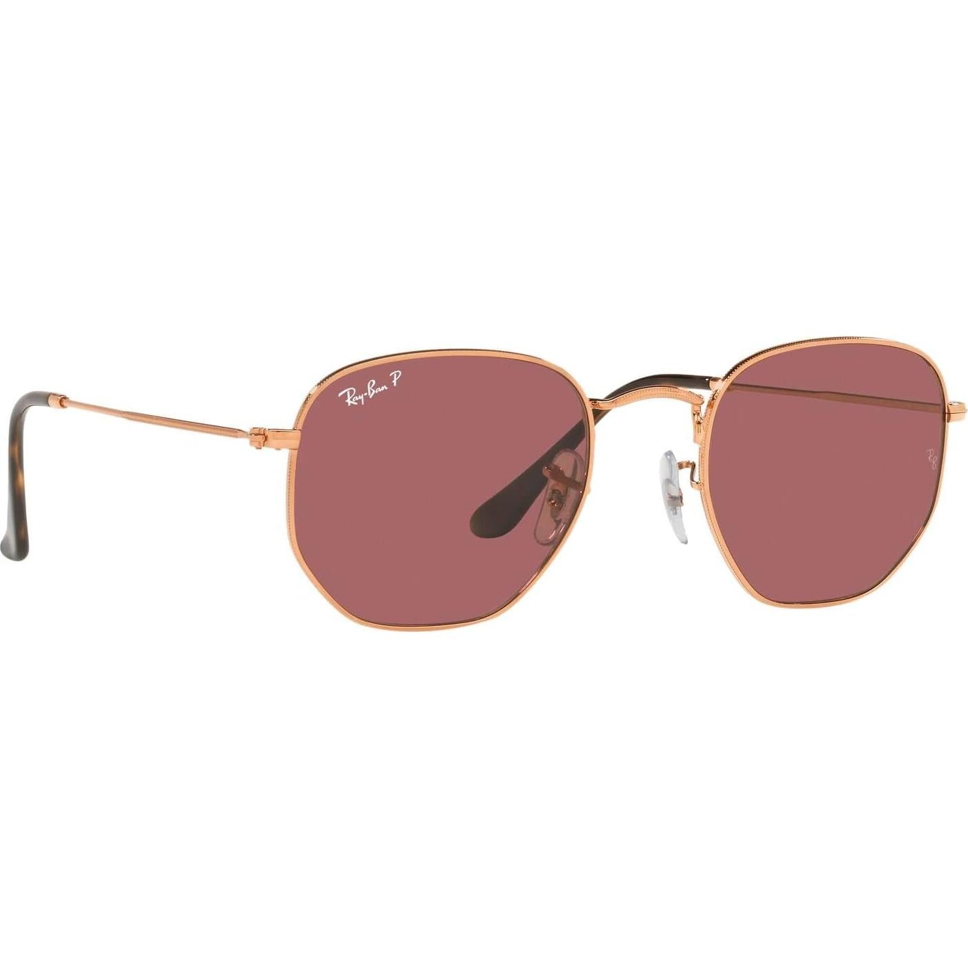 Gafas de sol Ray-Ban RB3548N Hexagonal 51mm Oro Rosa/Púrpura