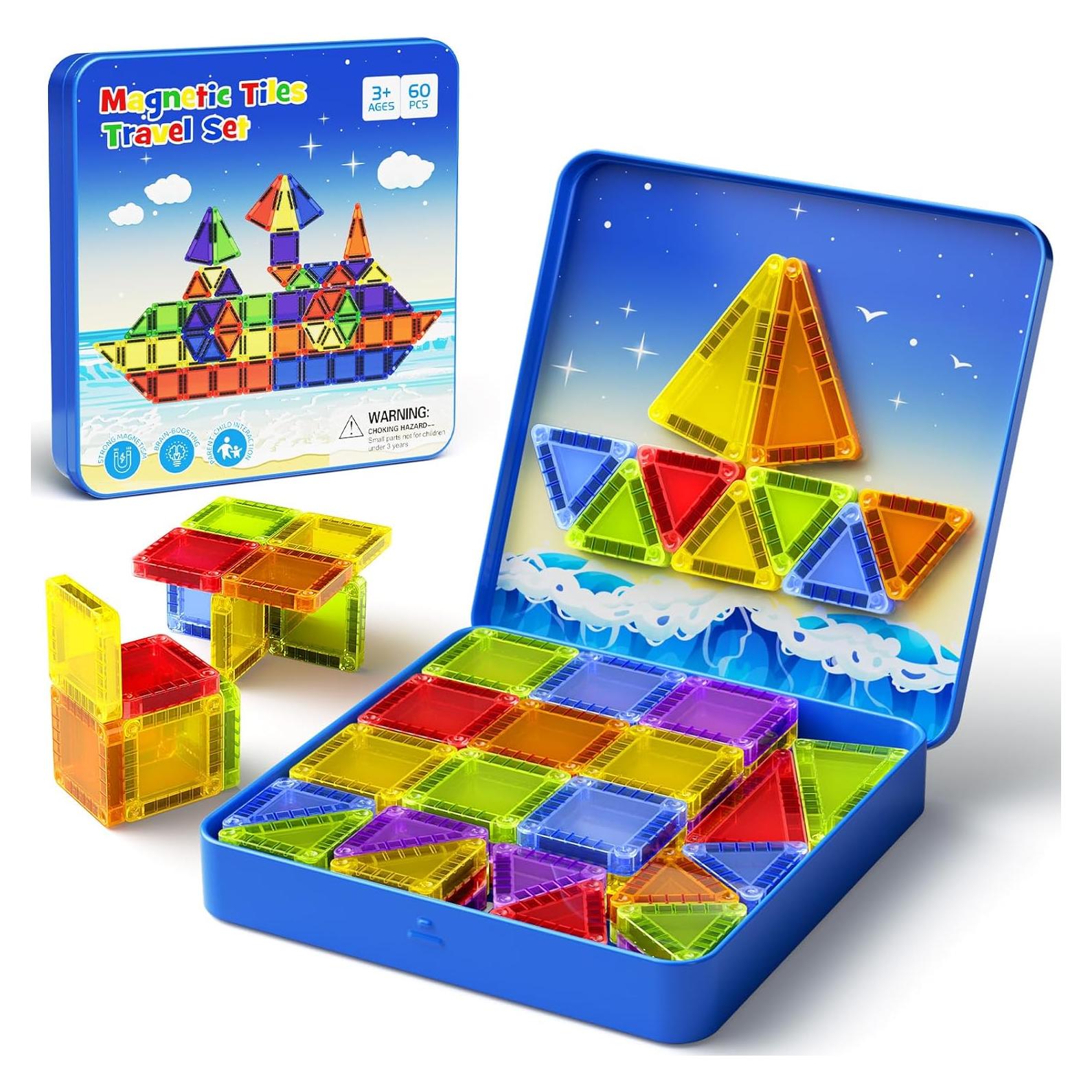 Juego de 60 Azulejos Magnéticos WMXDU con Caja de Metal