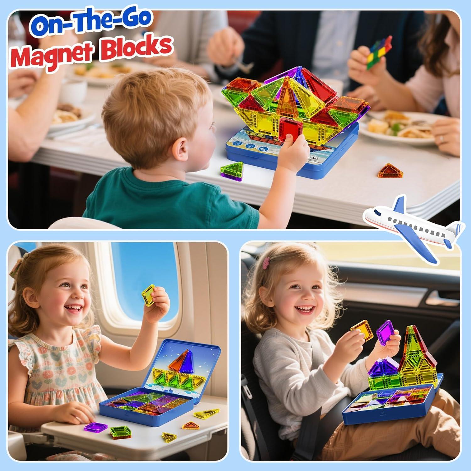 Juego de 60 Azulejos Magnéticos WMXDU con Caja de Metal