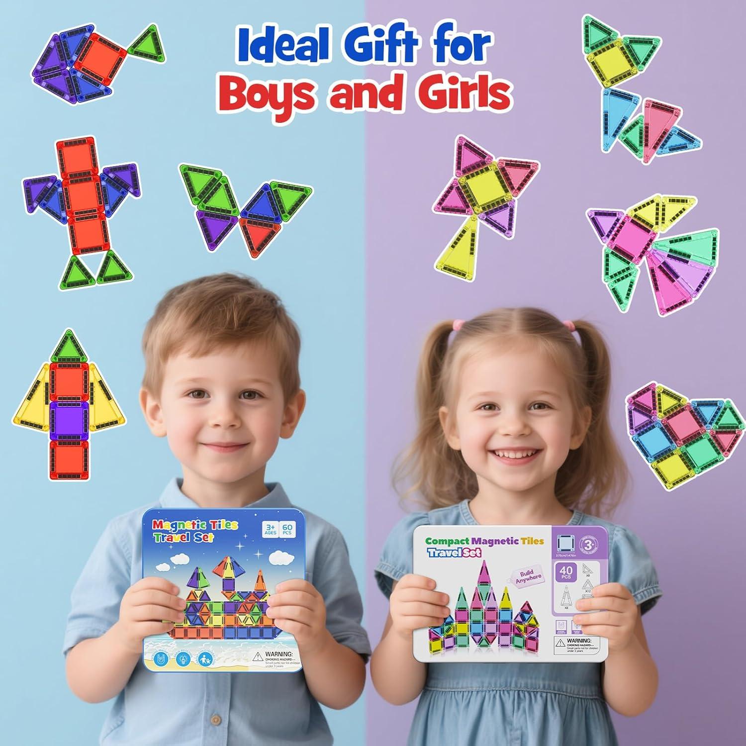 Juego de 60 Azulejos Magnéticos WMXDU con Caja de Metal