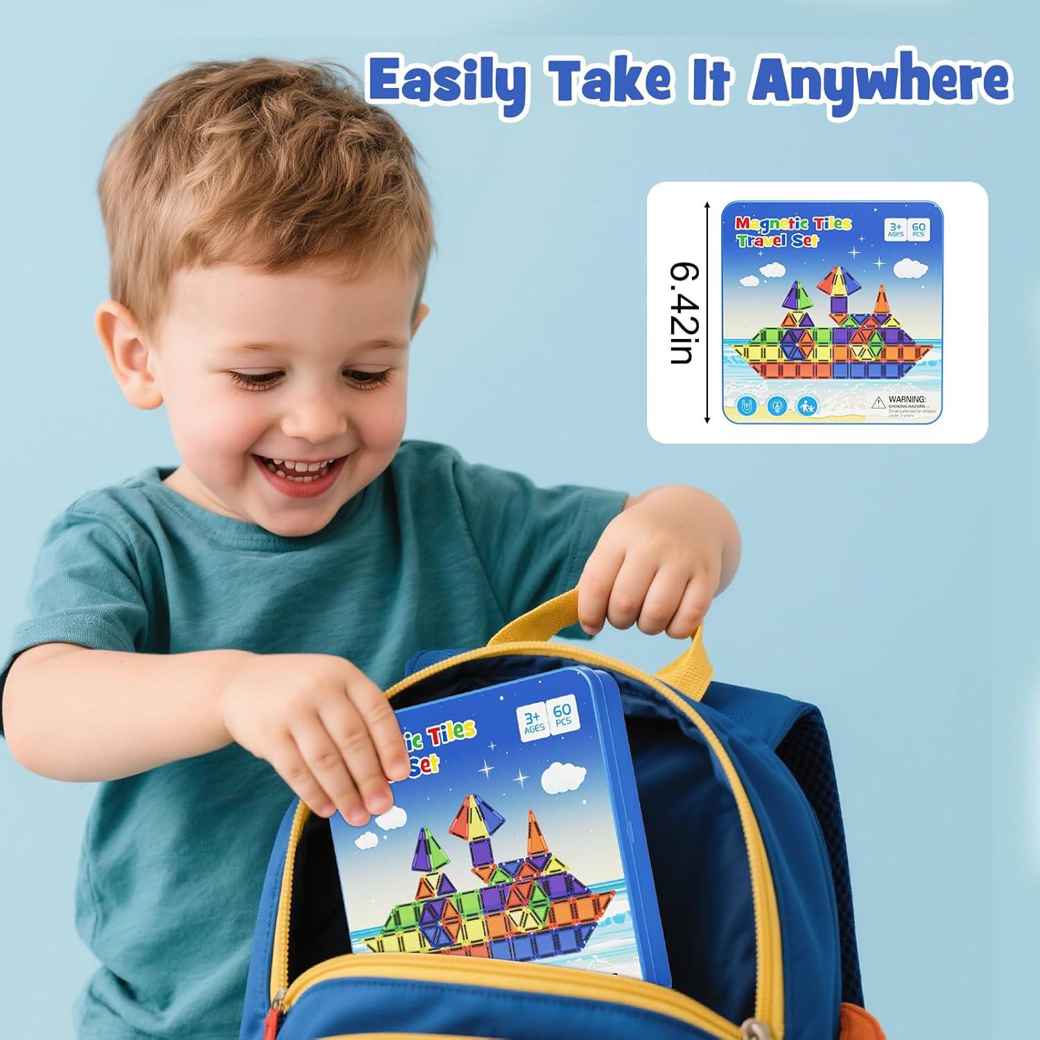 Juego de 60 Azulejos Magnéticos WMXDU con Caja de Metal