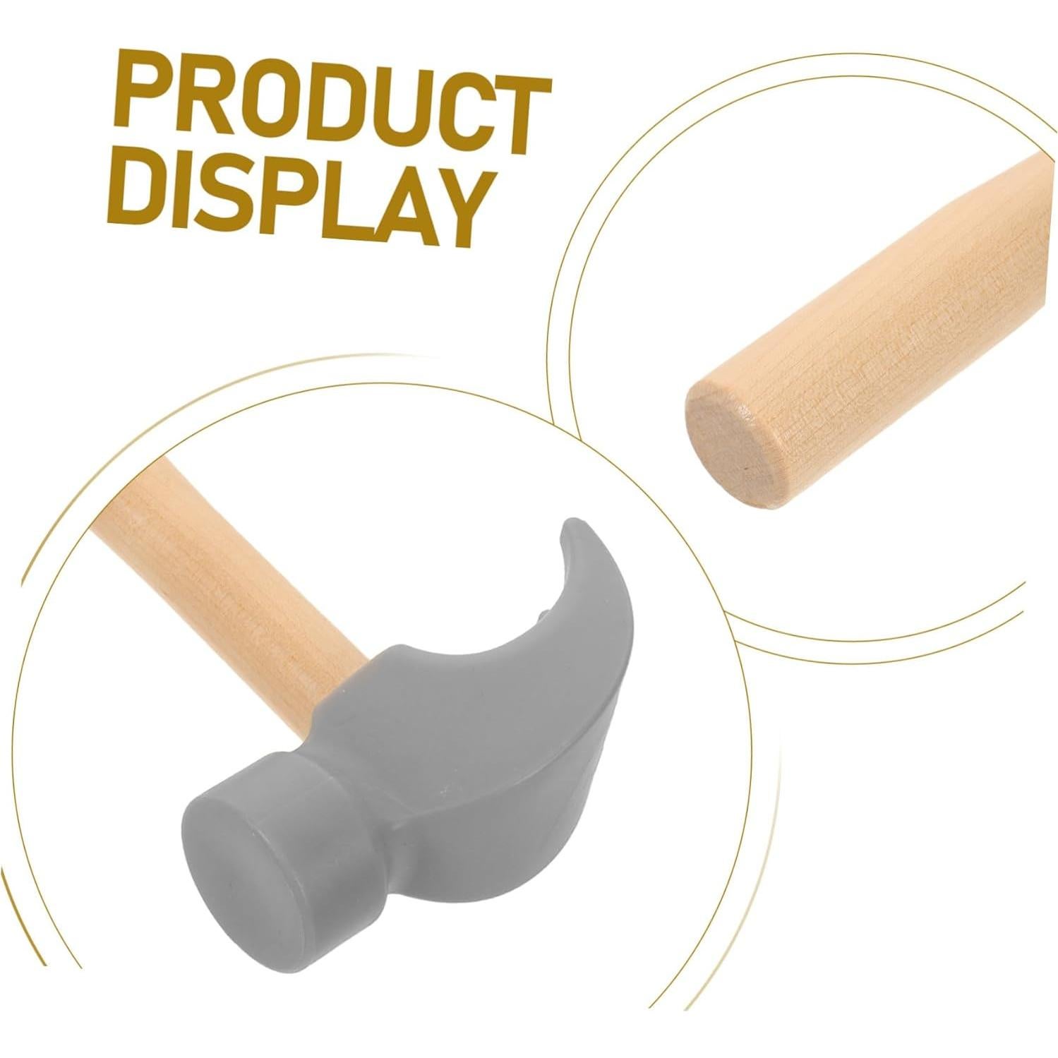 Juego de Martillos de Madera Educativos COOLHIYA - 3 Piezas