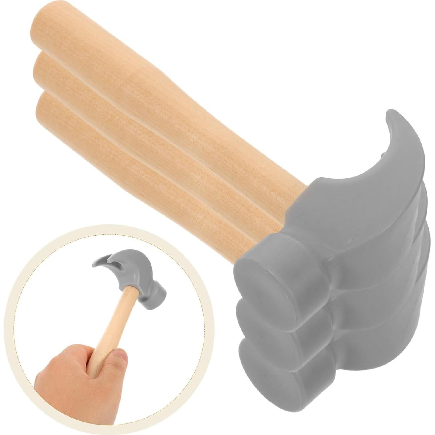 Juego de Martillos de Madera Educativos COOLHIYA - 3 Piezas