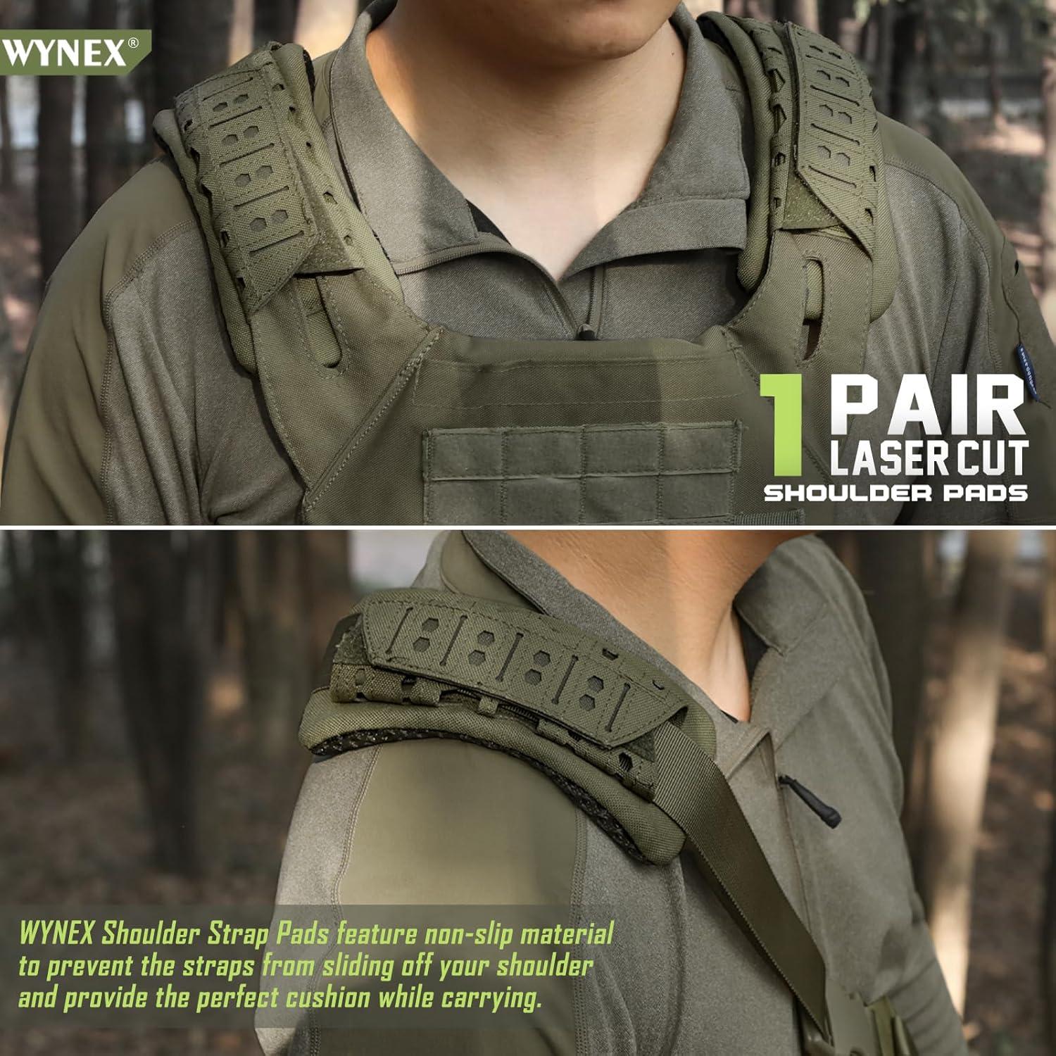 Almohadilla de Correa para Hombro WYNEX Verde Militar 2 Piezas