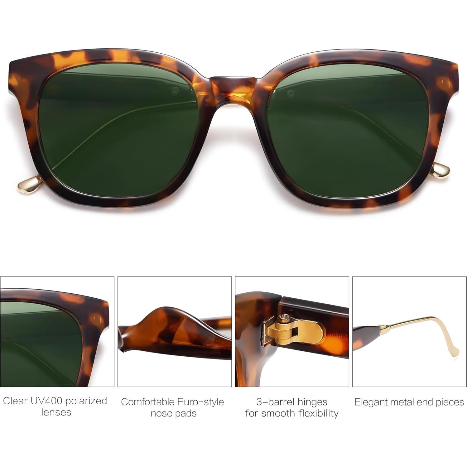 Gafas de Sol SOJOS SJ2050 Cuadradas Polarizadas UV400