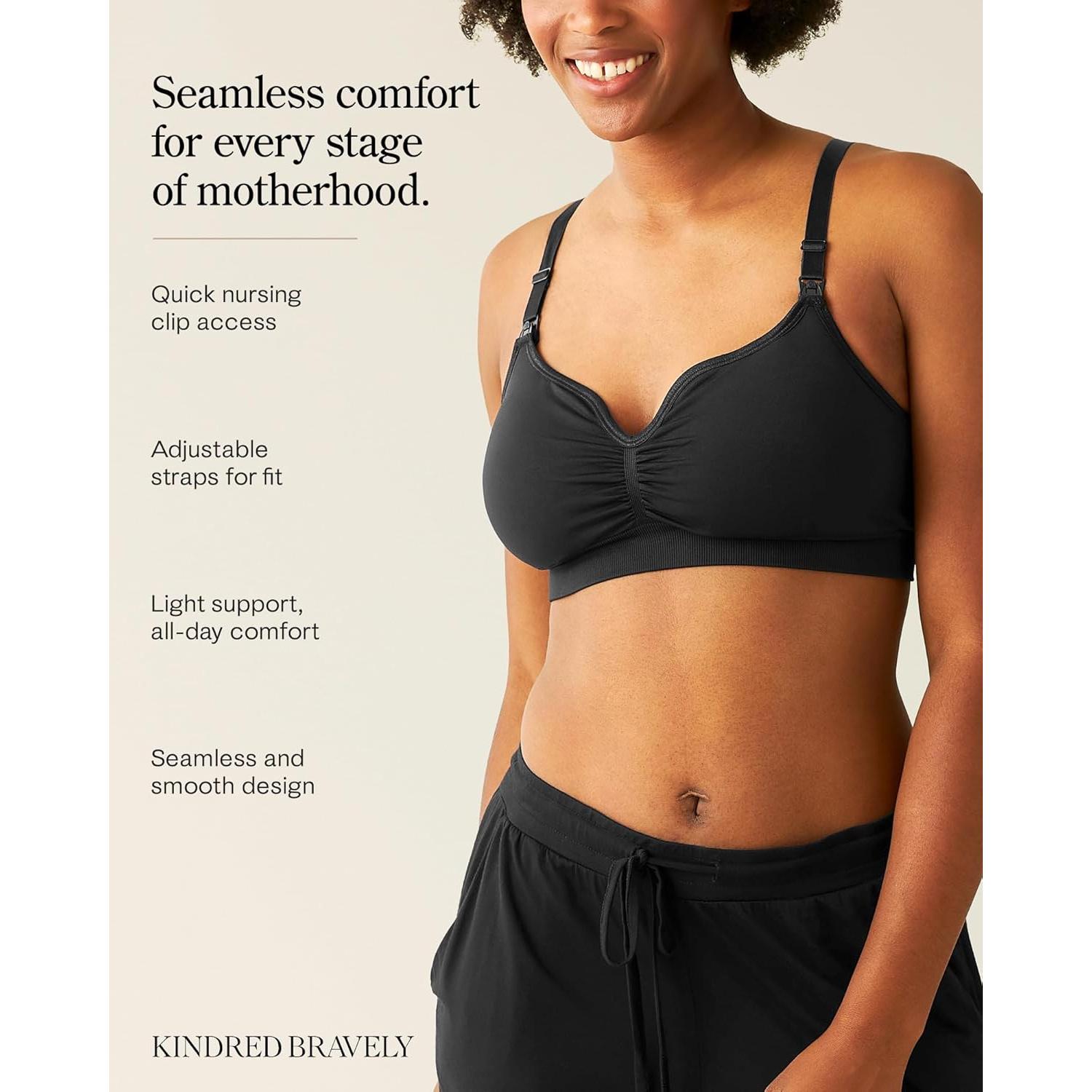 Bralette de Lactancia Kindred Bravely Tatum 2 Piezas Negro